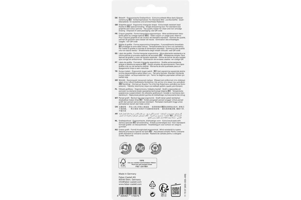 FABER-CASTELL GRIP 2001 Flow Edition - Bleistift - Grafit (Packung mit