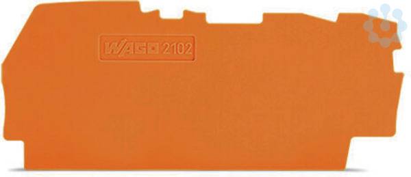Abschluss- und 2102-1392 Zwischenplatte 0,8mm dick für 3L-Klemmen