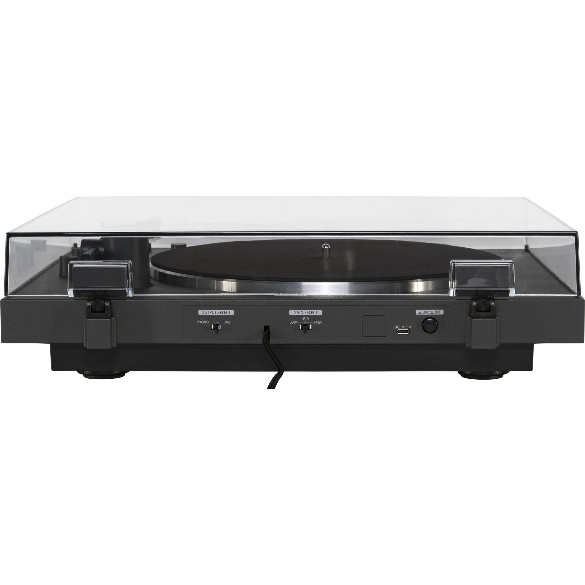 Sony PS-LX3BT, Audio-Plattenspieler mit Riemenantrieb, Automatisch, Schwarz, Gummi, Aluminium, 33 1/3,45 RPM