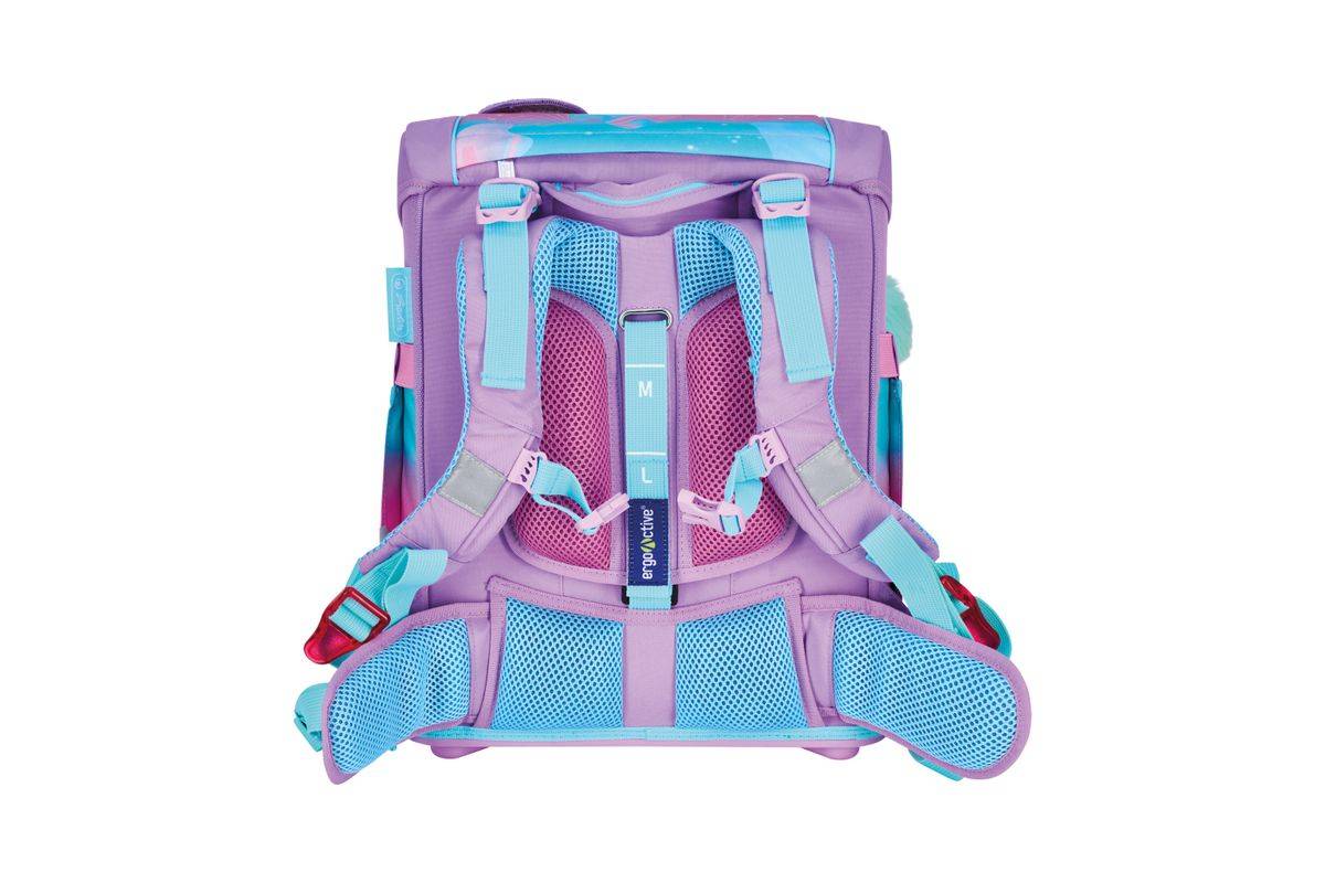 Herlitz FiloActive XL Plus Ocean Lights Schulranzen-Set Mädchen Polyester Blau, Pink