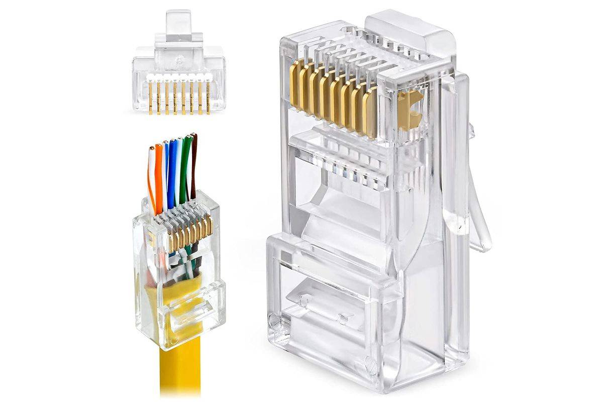 Equip Cat.6 RJ45 Durchgangsstecker, 100 Stück/Set, RJ-45, Transparent, Stecker, Gerade, Cat6, U/UTP (UTP)