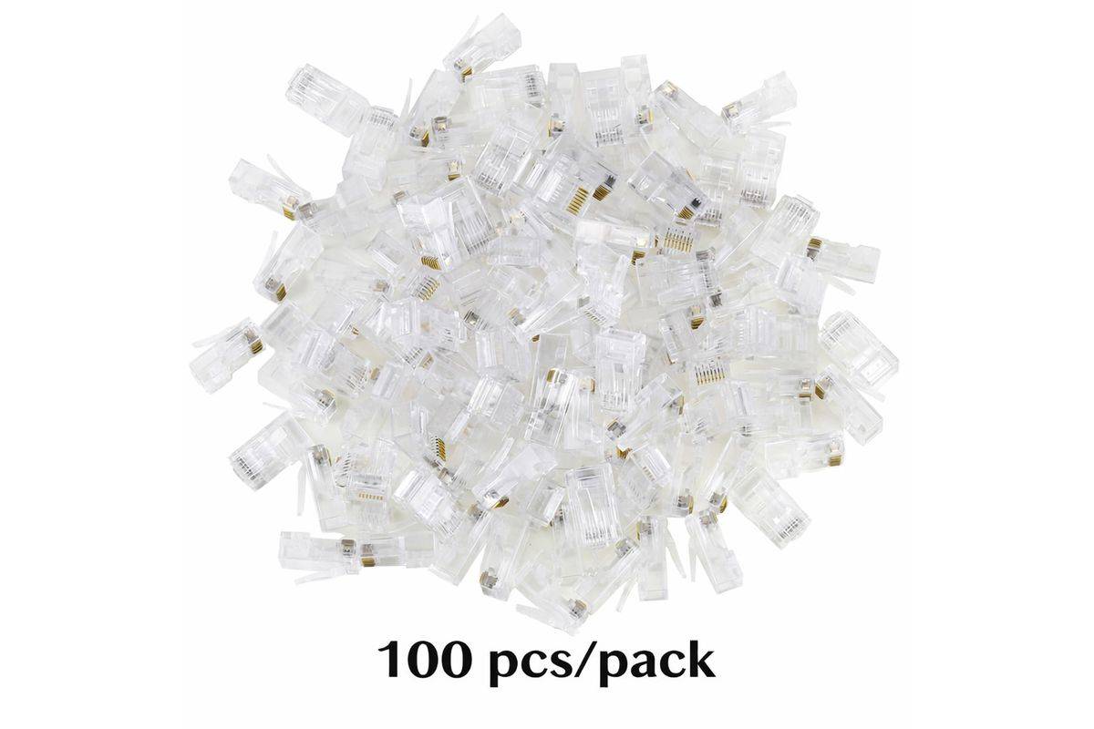 Equip Cat.6 RJ45 Durchgangsstecker, 100 Stück/Set, RJ-45, Transparent, Stecker, Gerade, Cat6, U/UTP (UTP)