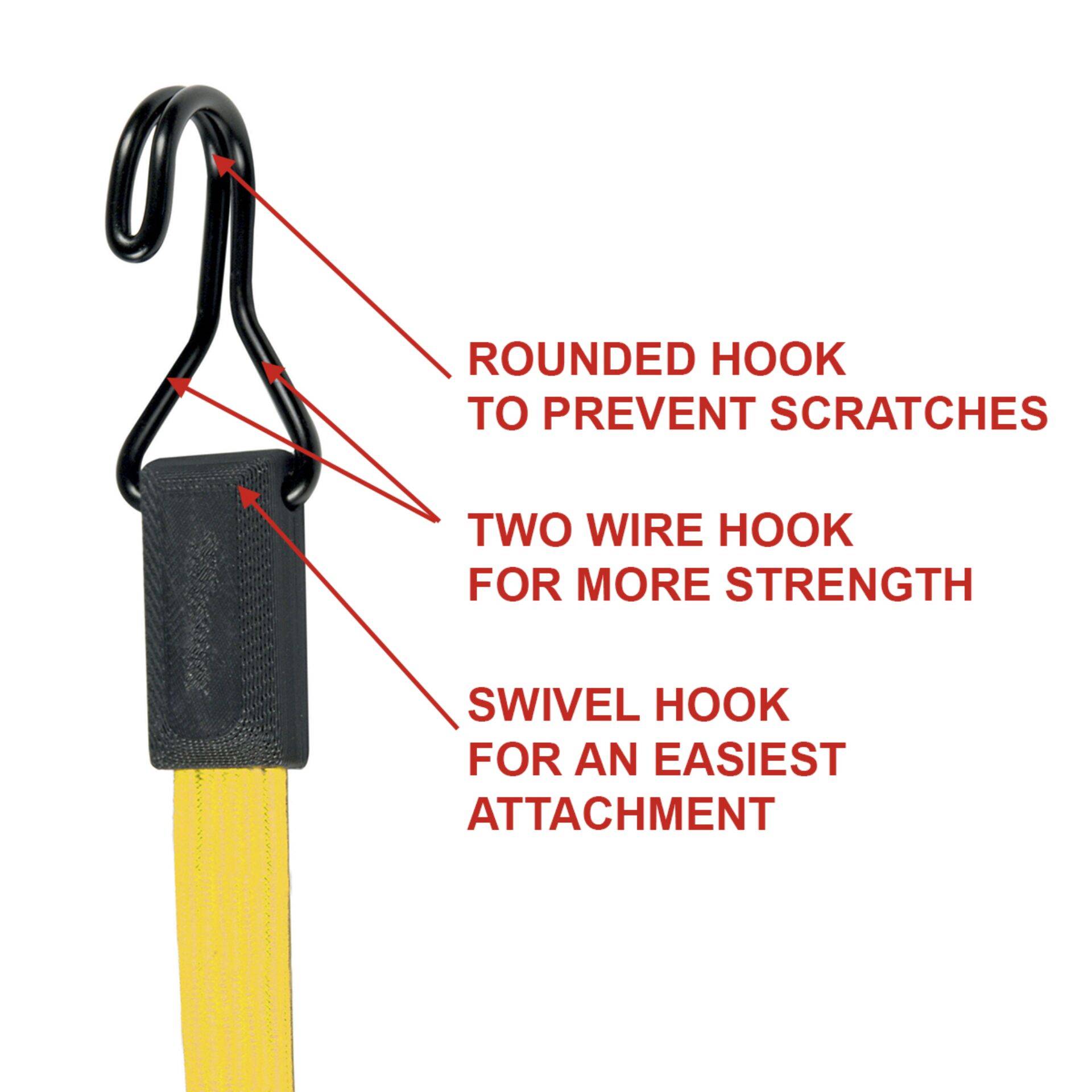 MASTERLOCK - MASTER LOCK 1 m x 18 mm Smooth Gummi-Spannseil, Gelb, 1,8 cm, 100 cm, 1 Stück(e)