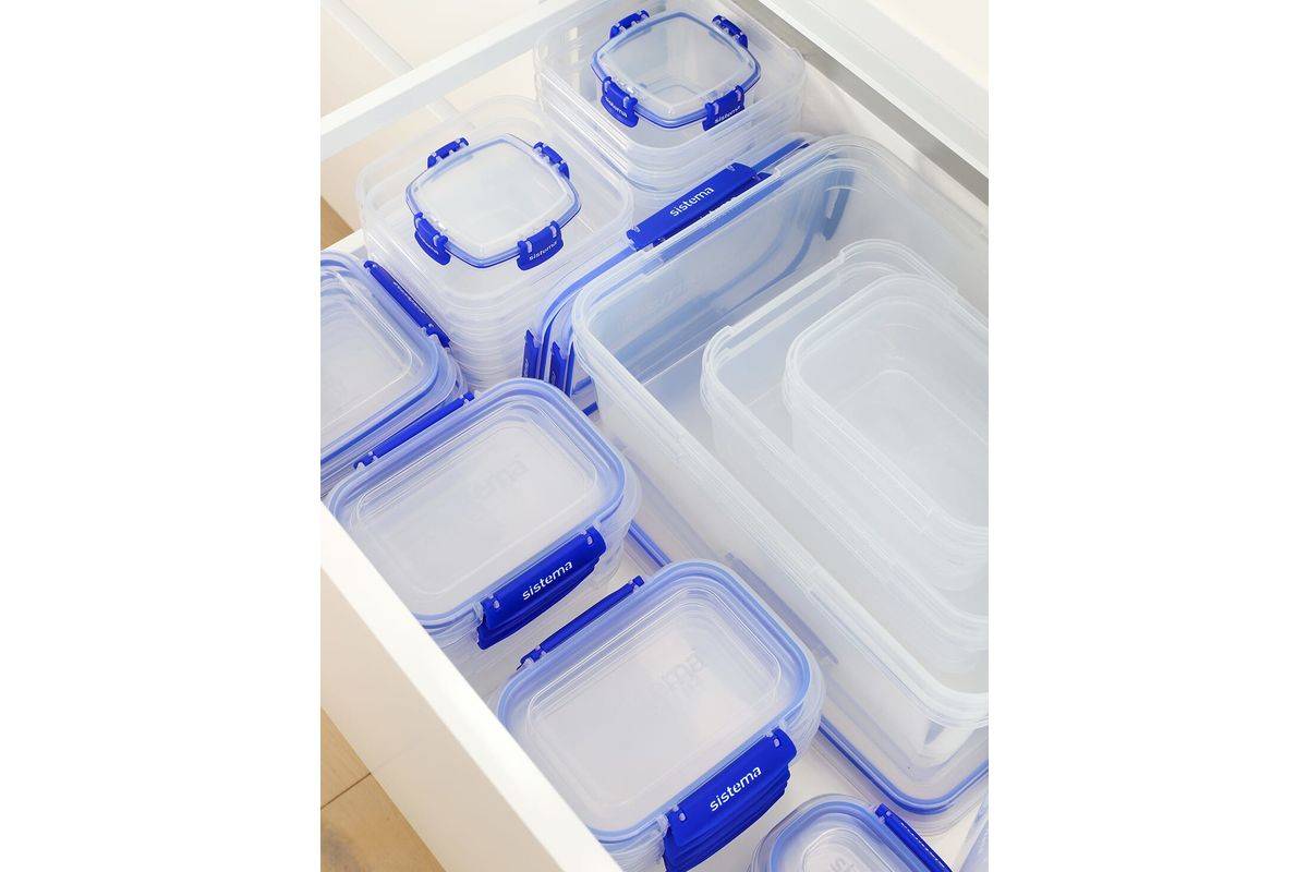 sistema Frischhaltedosen Set KLIP IT PLUS 3 x 180 ml blau Multimedia-Technik Vorratsbehälter