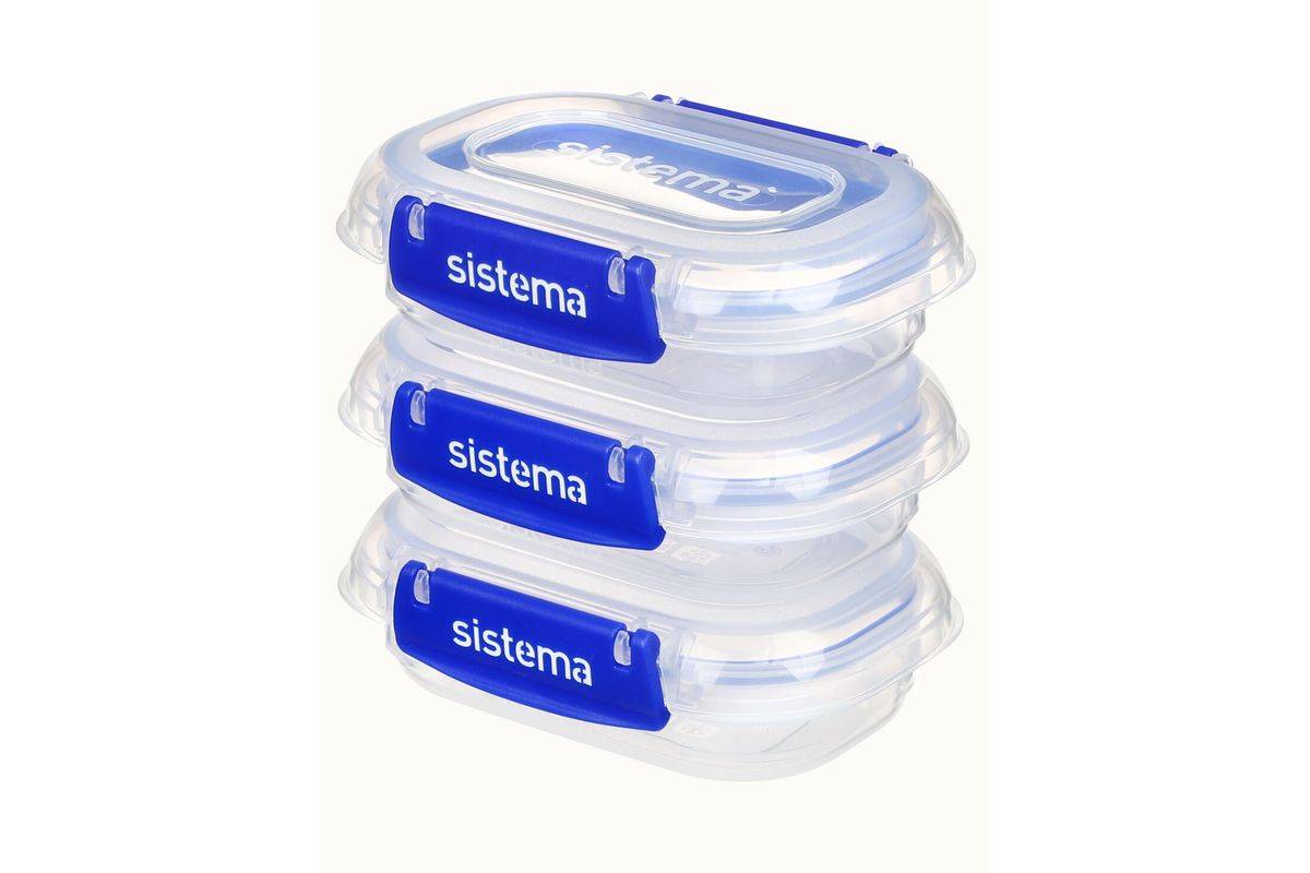 sistema Frischhaltedosen Set KLIP IT PLUS 3 x 180 ml blau Multimedia-Technik Vorratsbehälter