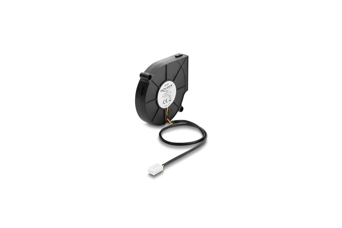 DELOCK Radiallüfter/Lüftergebläse 12V DC 75x75x15mm 3 Pin Multimedia-Technik Zubehör