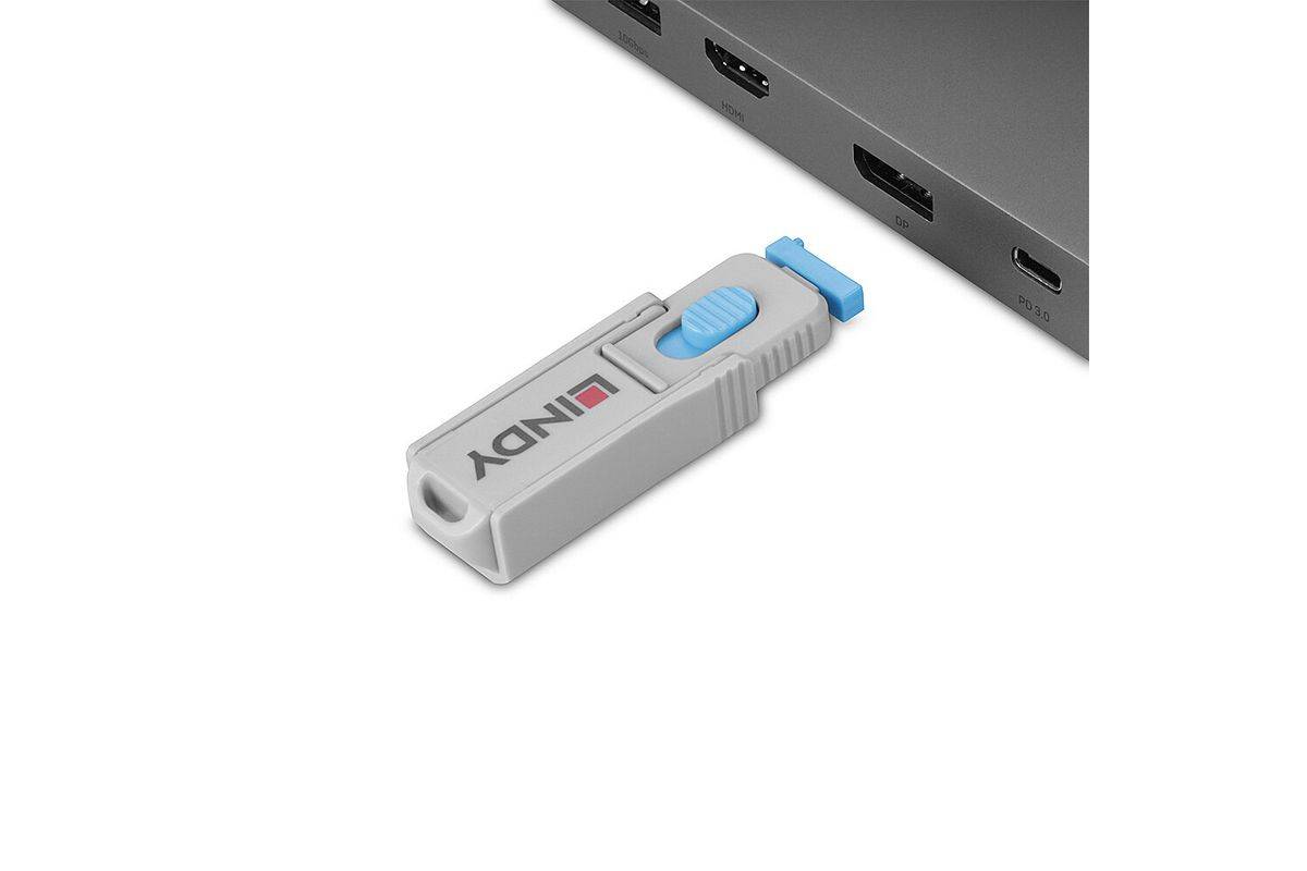 Lindy - DisplayPort Port Blocker - Blau