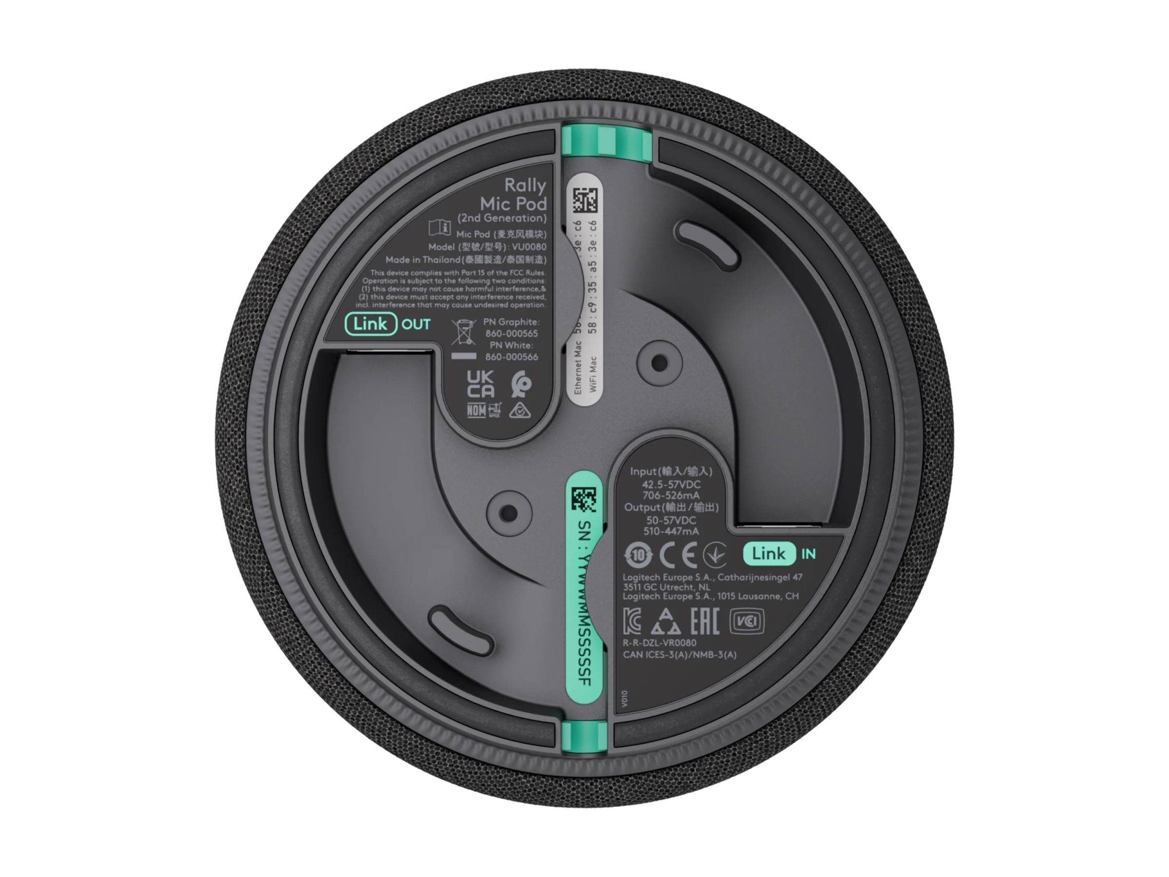 Logitech Rally Mic Pod 2 GRAPHITE Grau