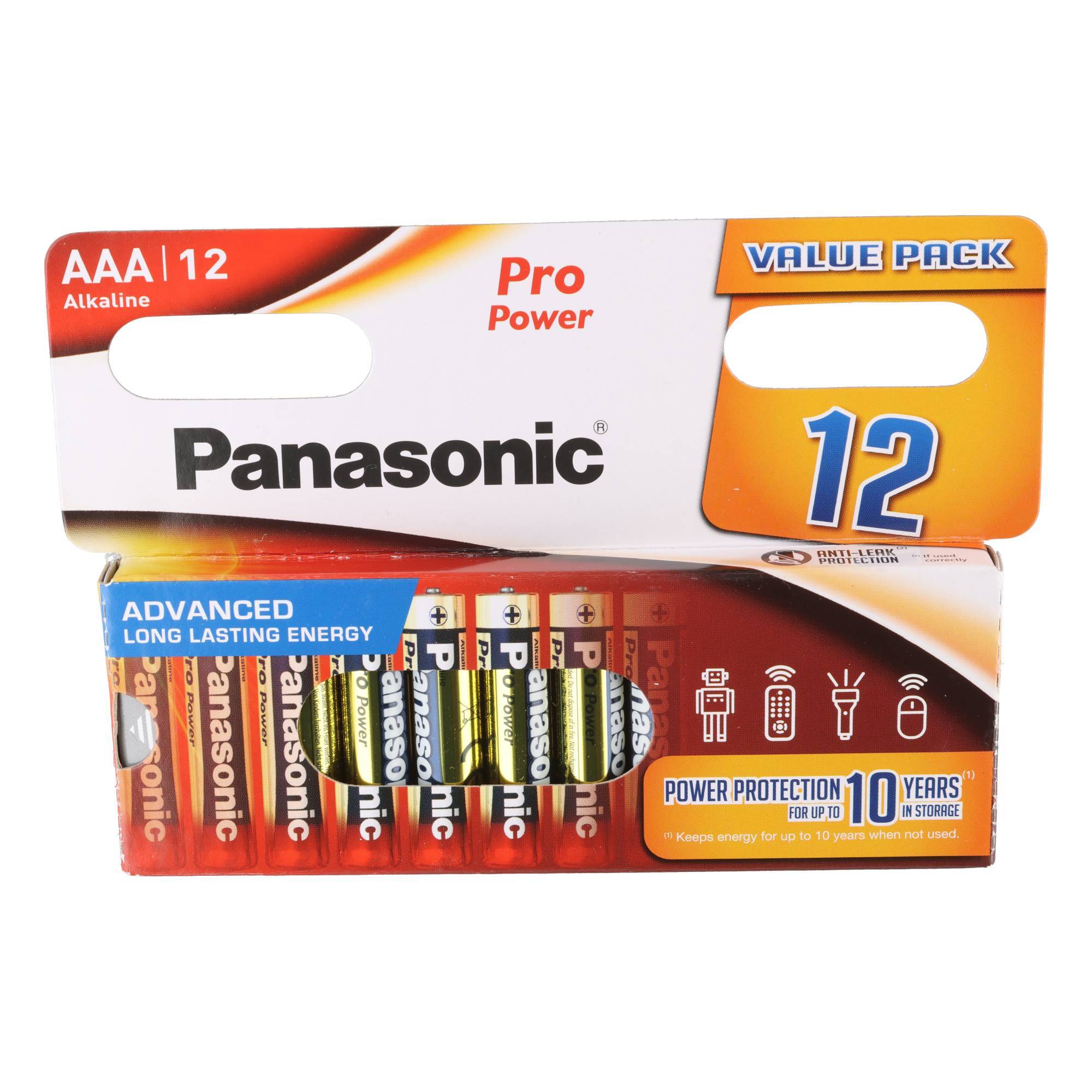 12 Sparpack Panasonic Pro Power AAA Micro Batterien, ideal für Geräte mit mittlerem und hohem Energiebedarf