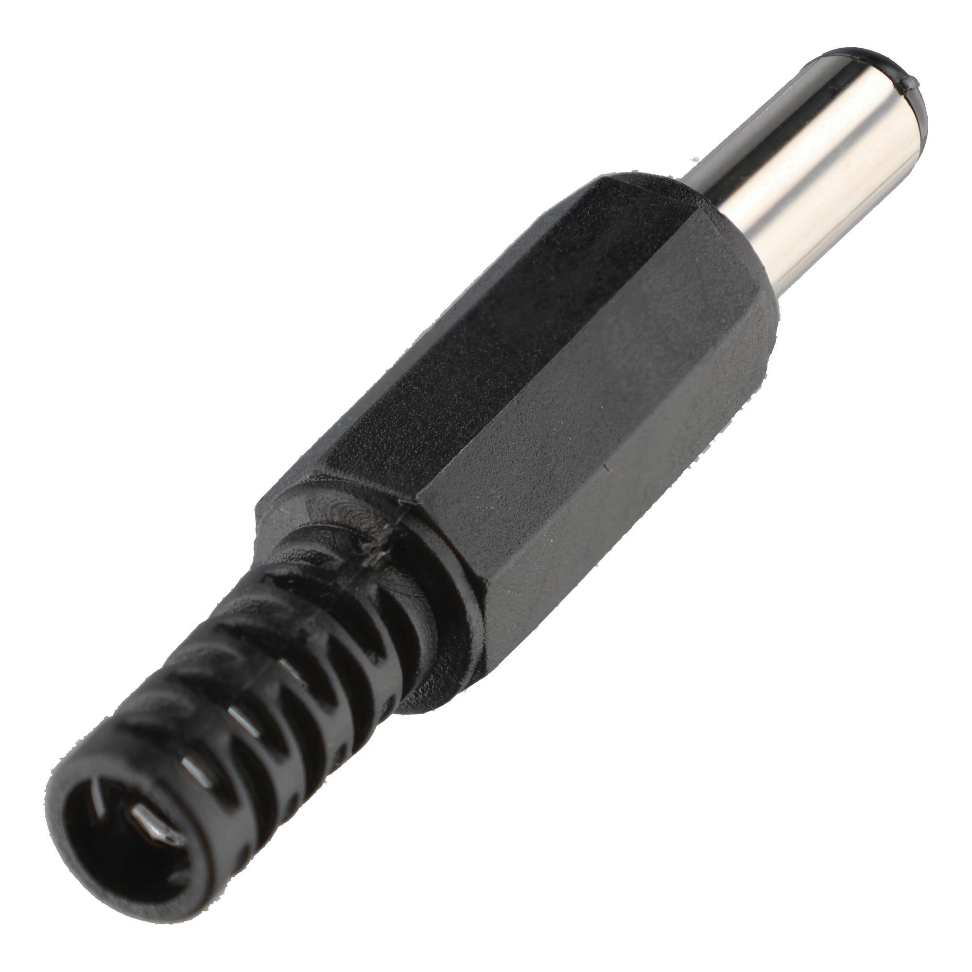 DC-Stecker mit Knickschutz, 2,1x5,5mm, Schaftlänge 14mm