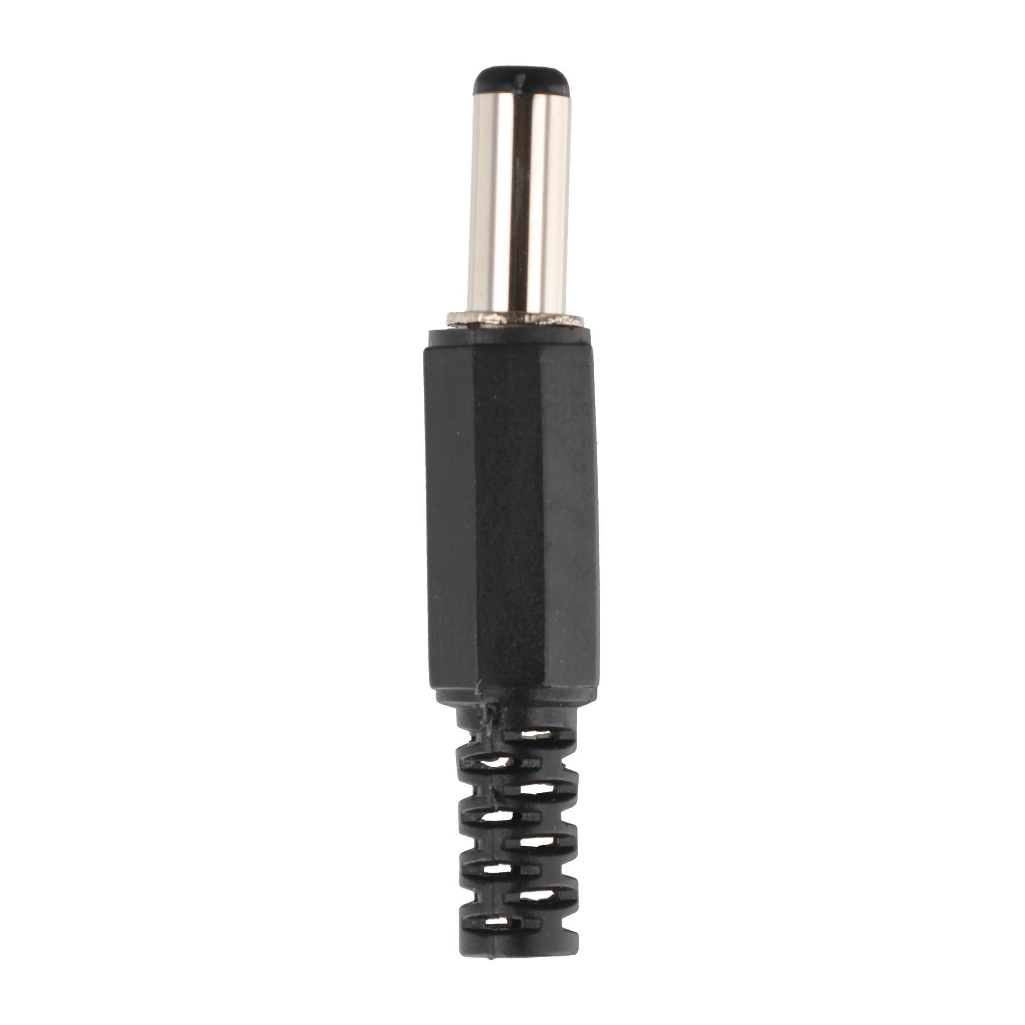 DC-Stecker mit Knickschutz, 2,1x5,5mm, Schaftlänge 14mm
