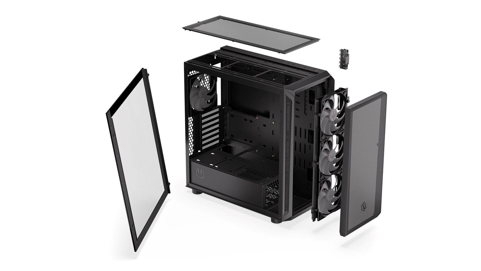 Endorfy Arx 700 ARGB - PC-Gehäuse - ATX - Seitenteil mit Fenster (gehärtetes Glas)