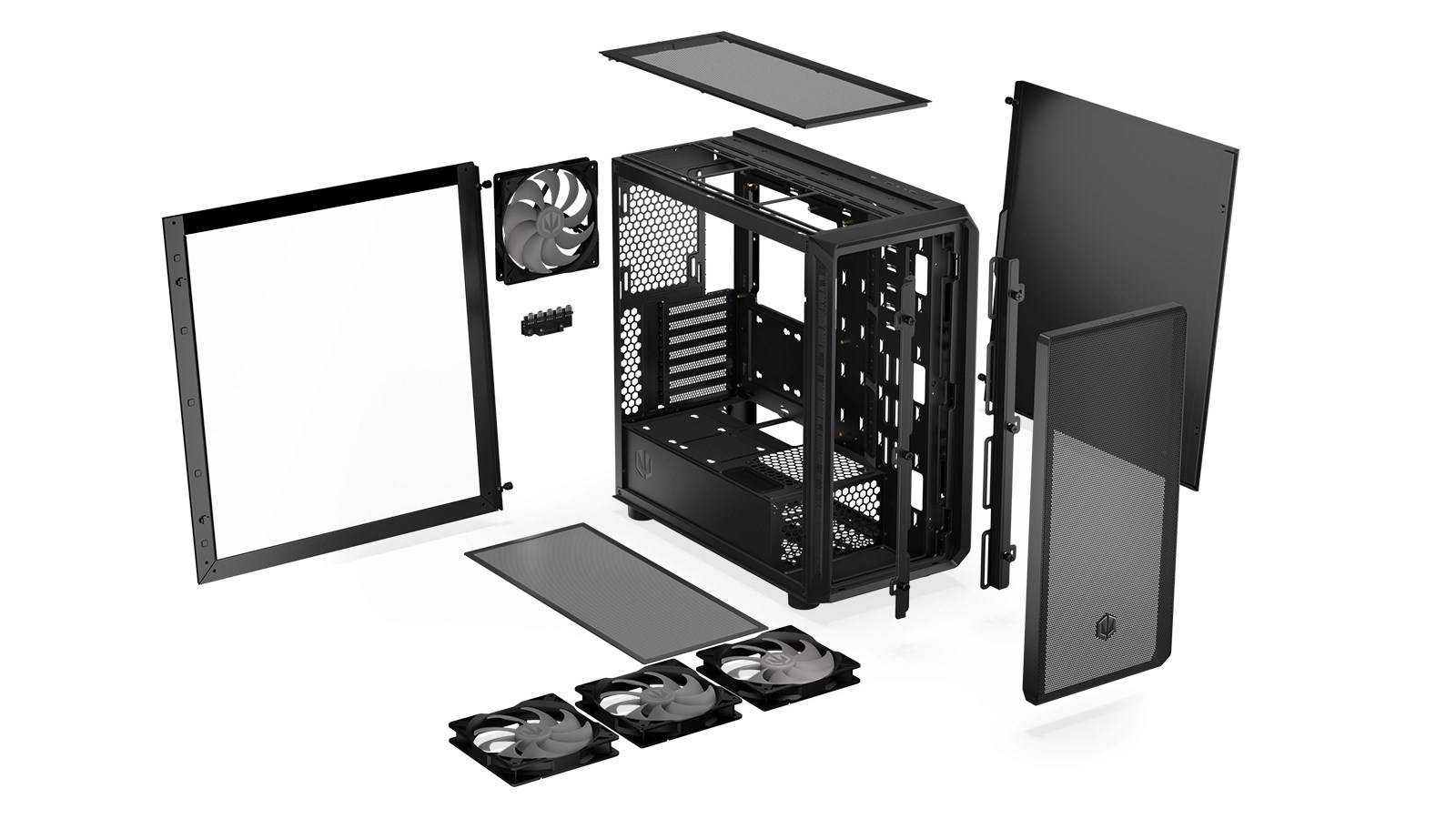 Endorfy Arx 700 ARGB - PC-Gehäuse - ATX - Seitenteil mit Fenster (gehärtetes Glas)