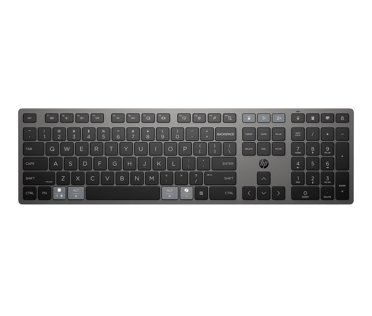 HP 720 Multi-Device Rchrgbl WL KBD Tastatur QWERTY Bluetooth England CB FCC
