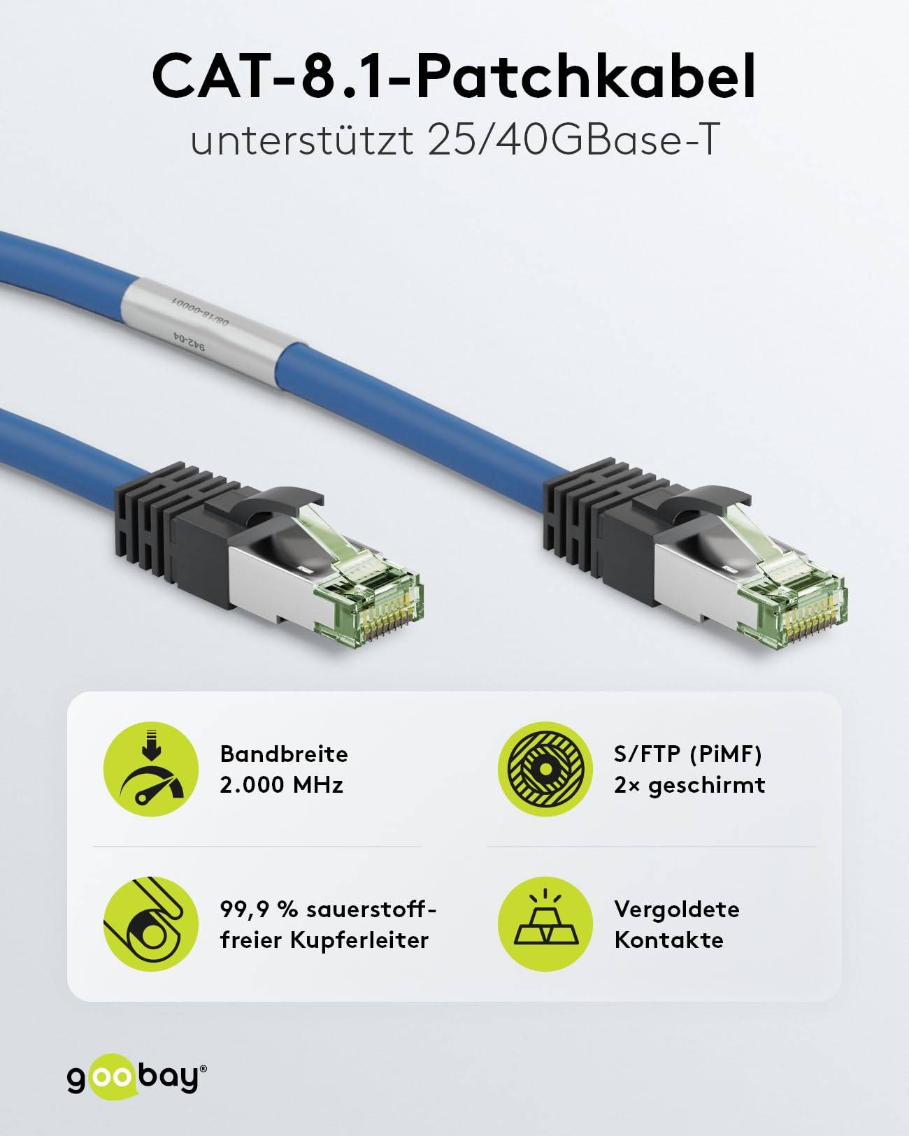 Goobay Plus 65269 DisplayPort auf HDMI Kabel Gaming Monitorkabel UHD 4K @ 60Hz Textilkabel Shark Skin 18 Gbit/s Grau 2m