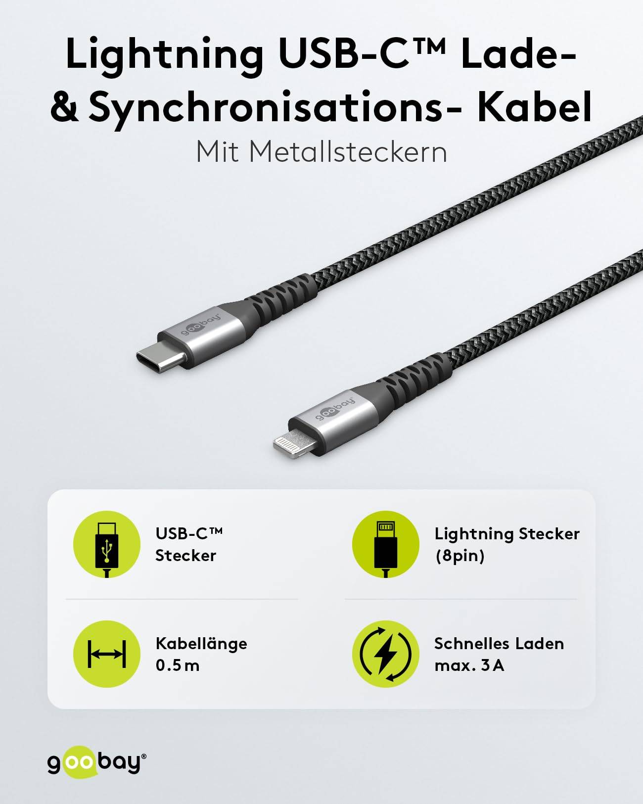 Goobay 59622 Glasfaserkabel FTTH Singlemode OS2 Simplex 100 Gbit/s SC-APC auf SC-UPC Patchkabel halogenfrei Weiß 10.00 m
