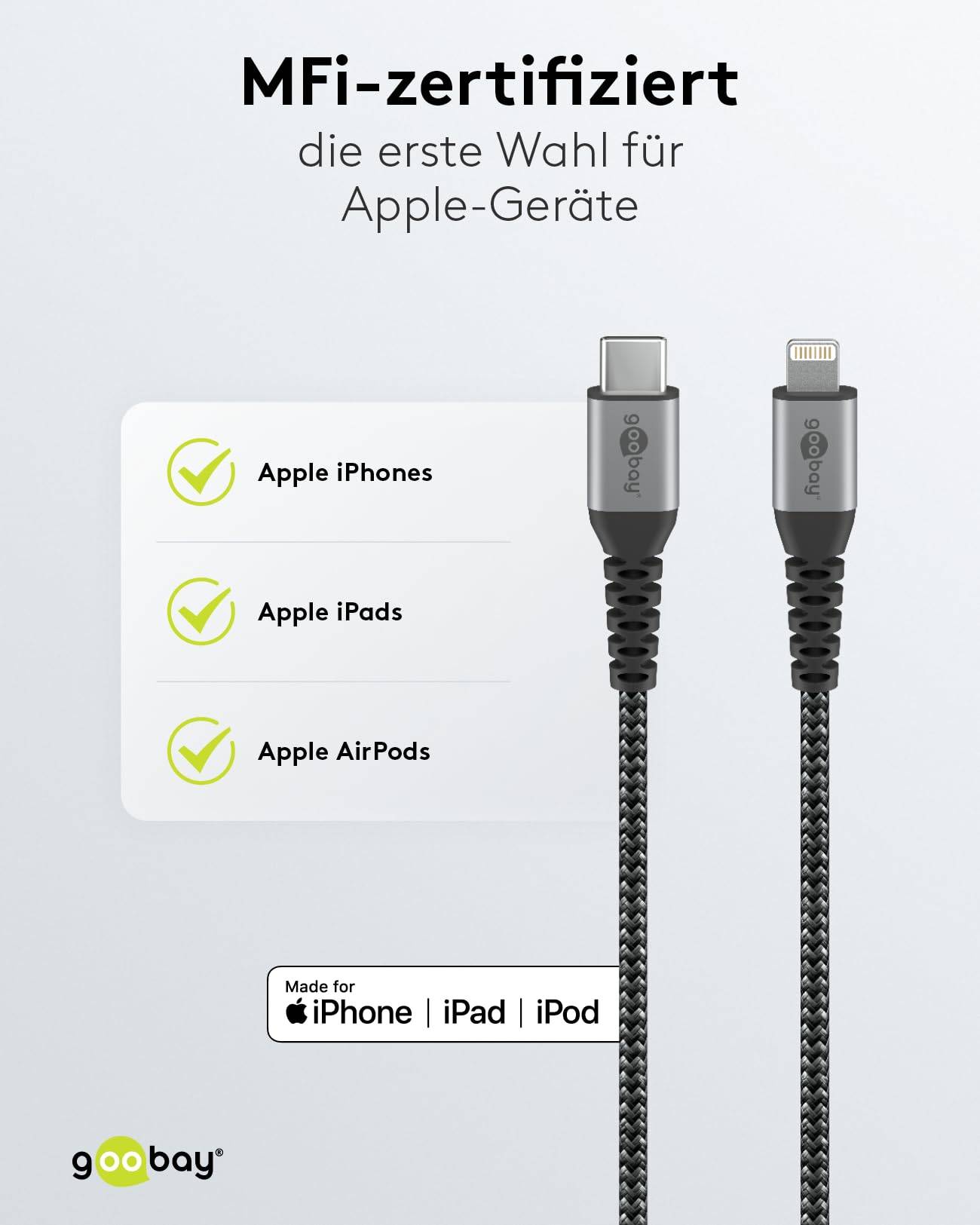 Goobay 59622 Glasfaserkabel FTTH Singlemode OS2 Simplex 100 Gbit/s SC-APC auf SC-UPC Patchkabel halogenfrei Weiß 10.00 m