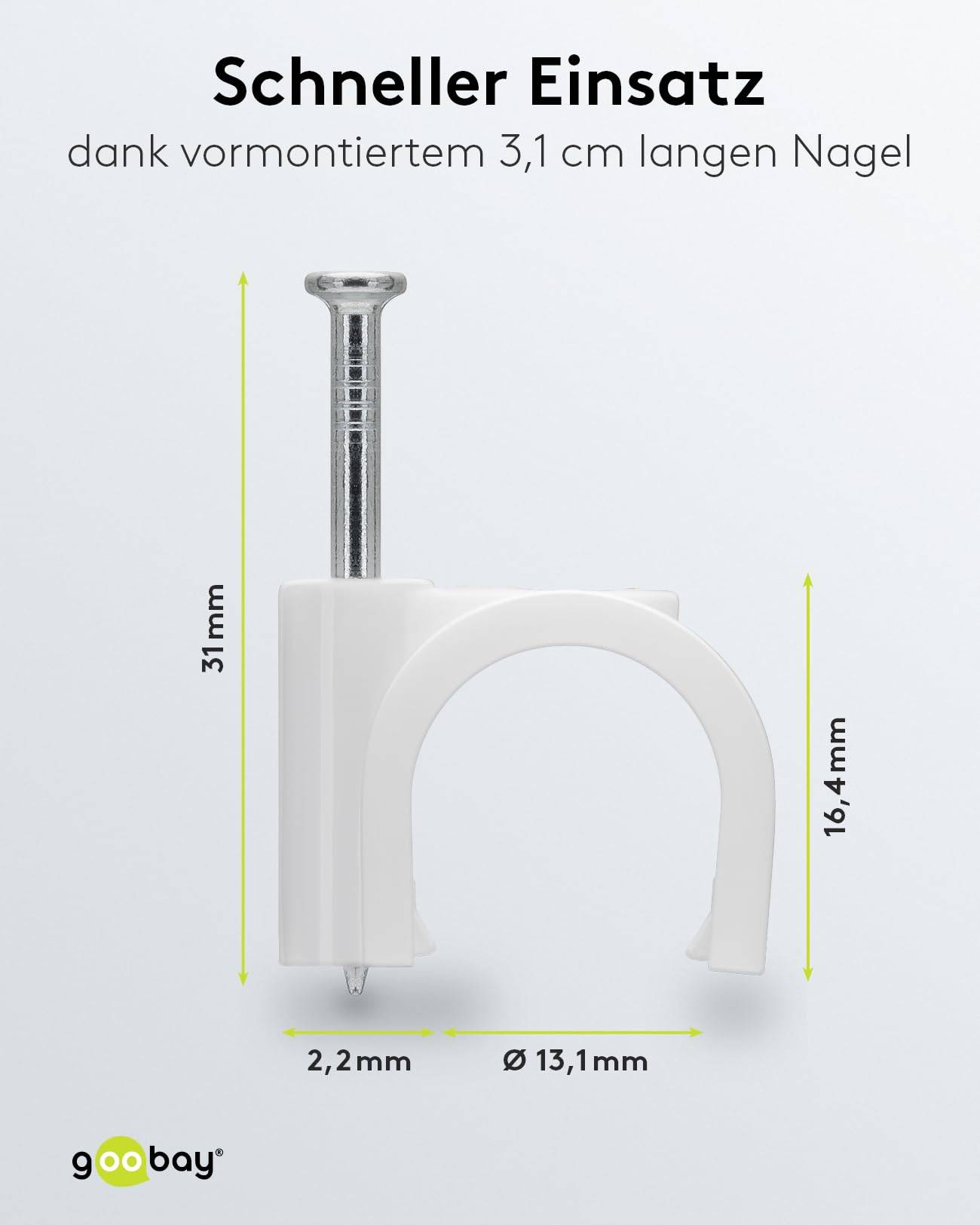 Goobay 61110 RJ45 Patchkabel mit CAT 8.1 S/FTP Rohkabel halogenfrei 2.000 MHz Netzwerkkabel LAN Internetkabel Weiß 15m