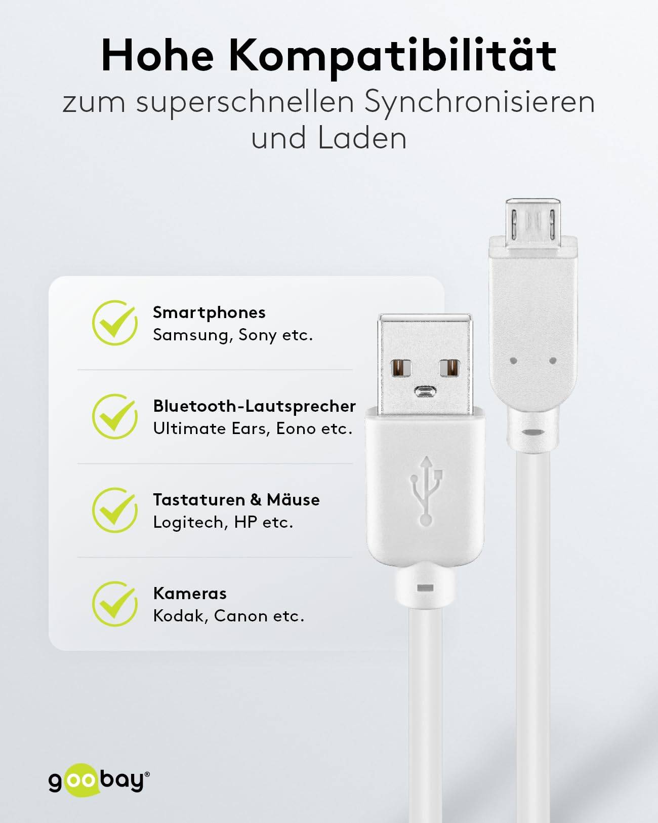 Goobay Plus 65294 Stereo Cinchkabel 2x Cinch-Stecker auf 2x Cinchstecker / Audiokabel Textilkabel Shark Skin Grau / 3m