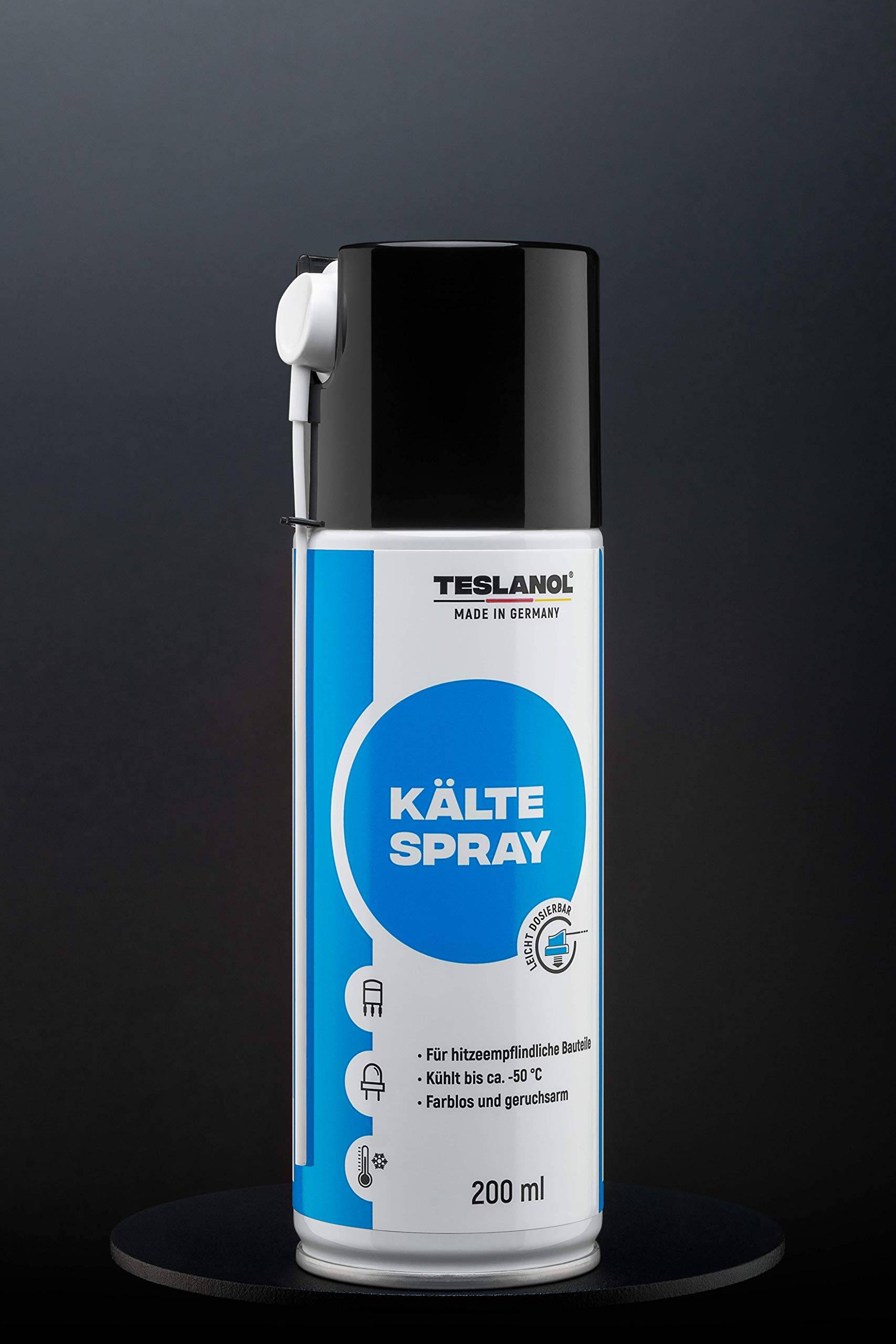 Teslanol 26033 Kältespray zur Kühlung von hitzeempfindlichen Bauteilen Kälteschockspray Kühlspray Spraydose 200 ml