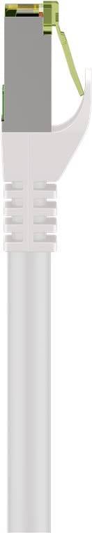 Goobay 61110 RJ45 Patchkabel mit CAT 8.1 S/FTP Rohkabel halogenfrei 2.000 MHz Netzwerkkabel LAN Internetkabel Weiß 15m