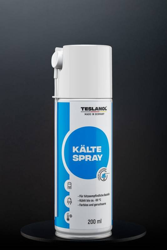 Teslanol 26033 Kältespray zur Kühlung von hitzeempfindlichen Bauteilen Kälteschockspray Kühlspray Spraydose 200 ml