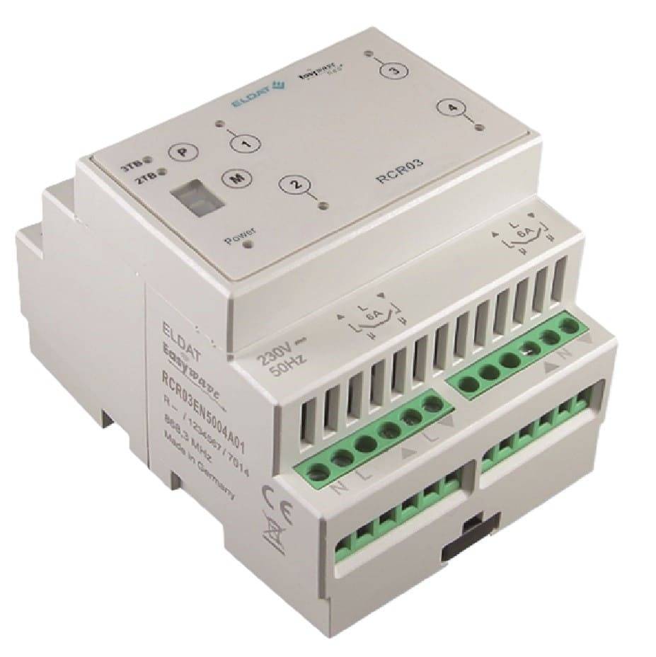 ELDAT Hutschienen- RCR03EN5004A01-29K Empfänger Motor 4 Kanal 230VAC grau