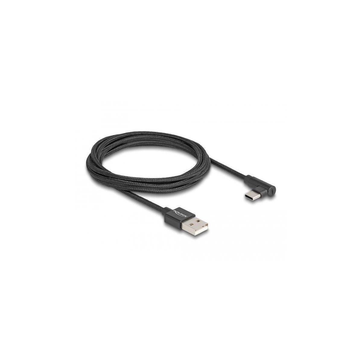 USB 2.0 Typ-A zu USB-C Kabel gewinkelt 2m...