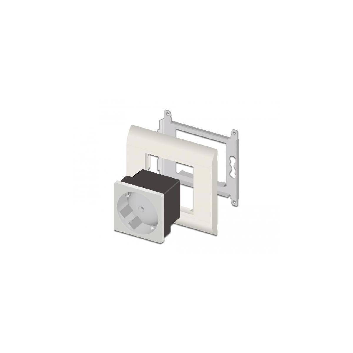 Schutzkontakt-Steckdose 45x45 mm, 45°...