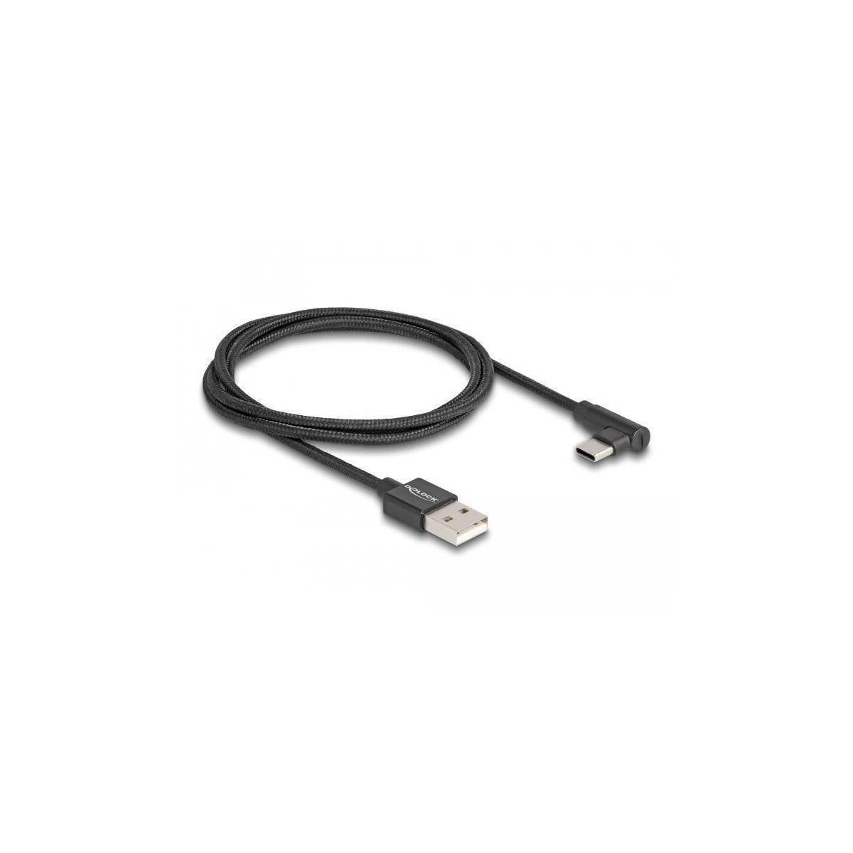 USB 2.0 Kabel Typ-A auf USB-C gewinkelt...