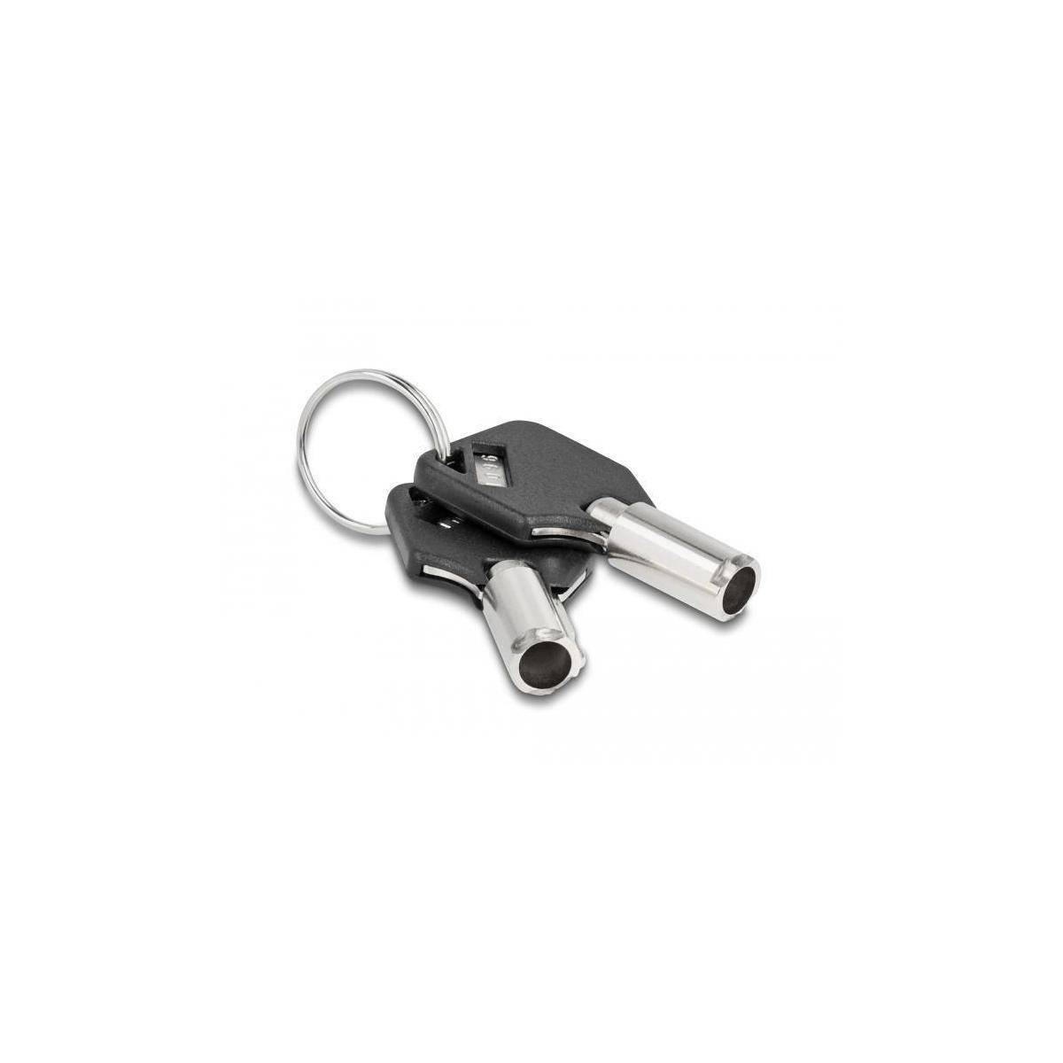 Navilock Sicherheitskabelschloss - with key lock - Schwarz - 1.8 m