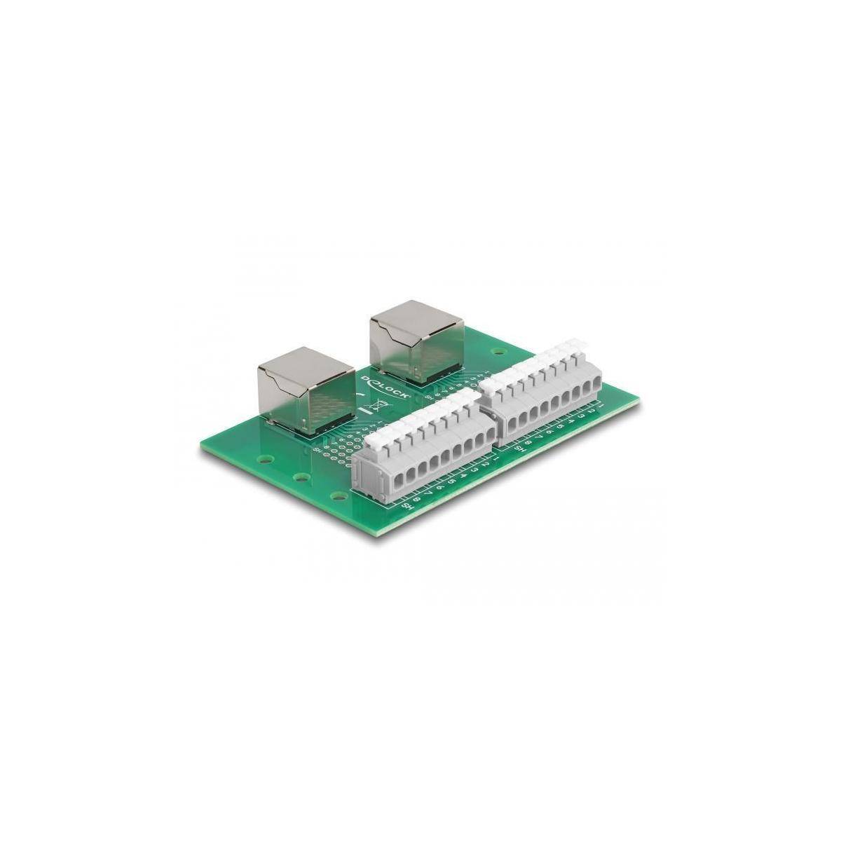 RJ45 Adapter 2x Buchse zu Terminalblock...