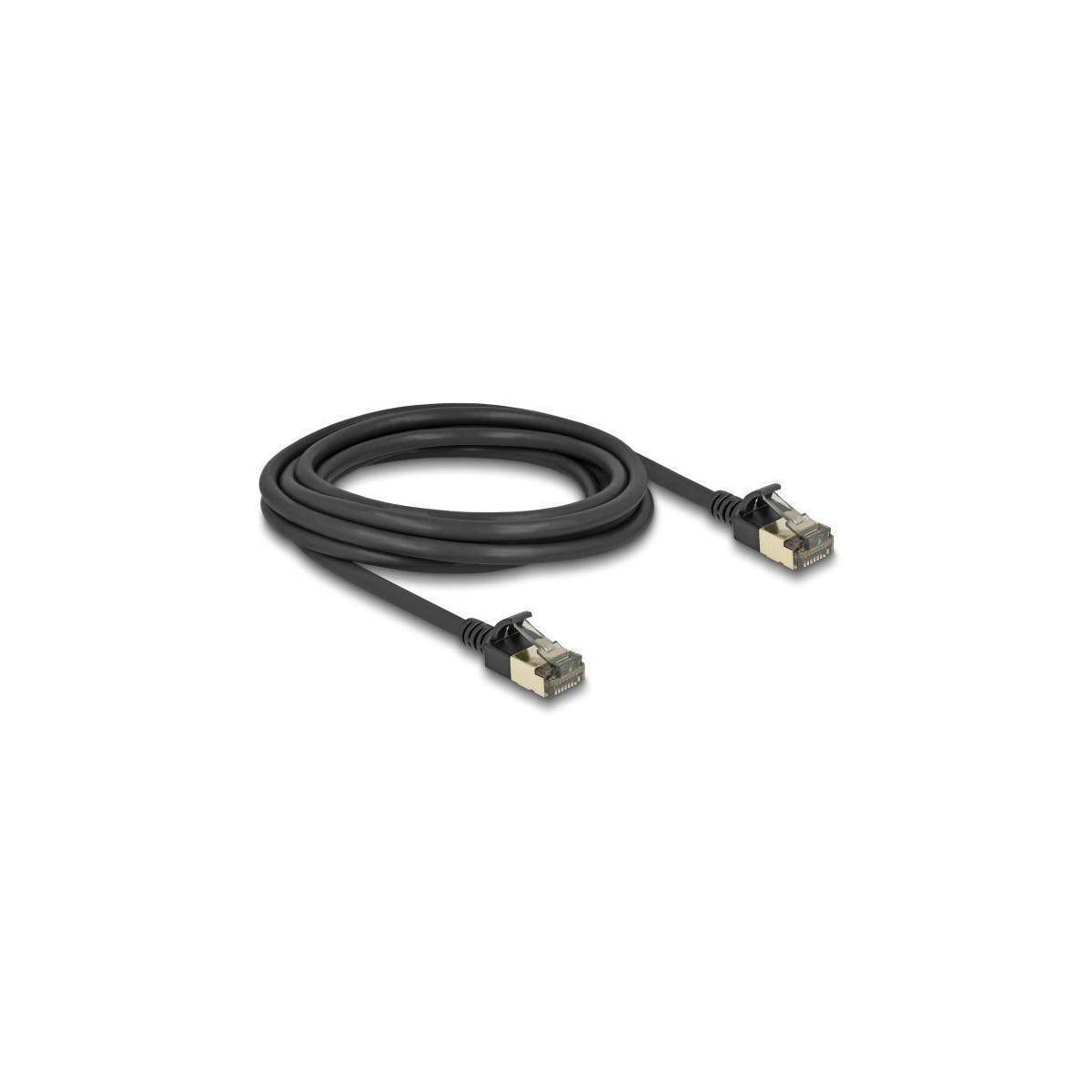 Delock Netzwerkkabel - RJ-45 (M) zu RJ-45 (M) - 3 m - 4.5 mm - F/FTP - CAT 8.1 -