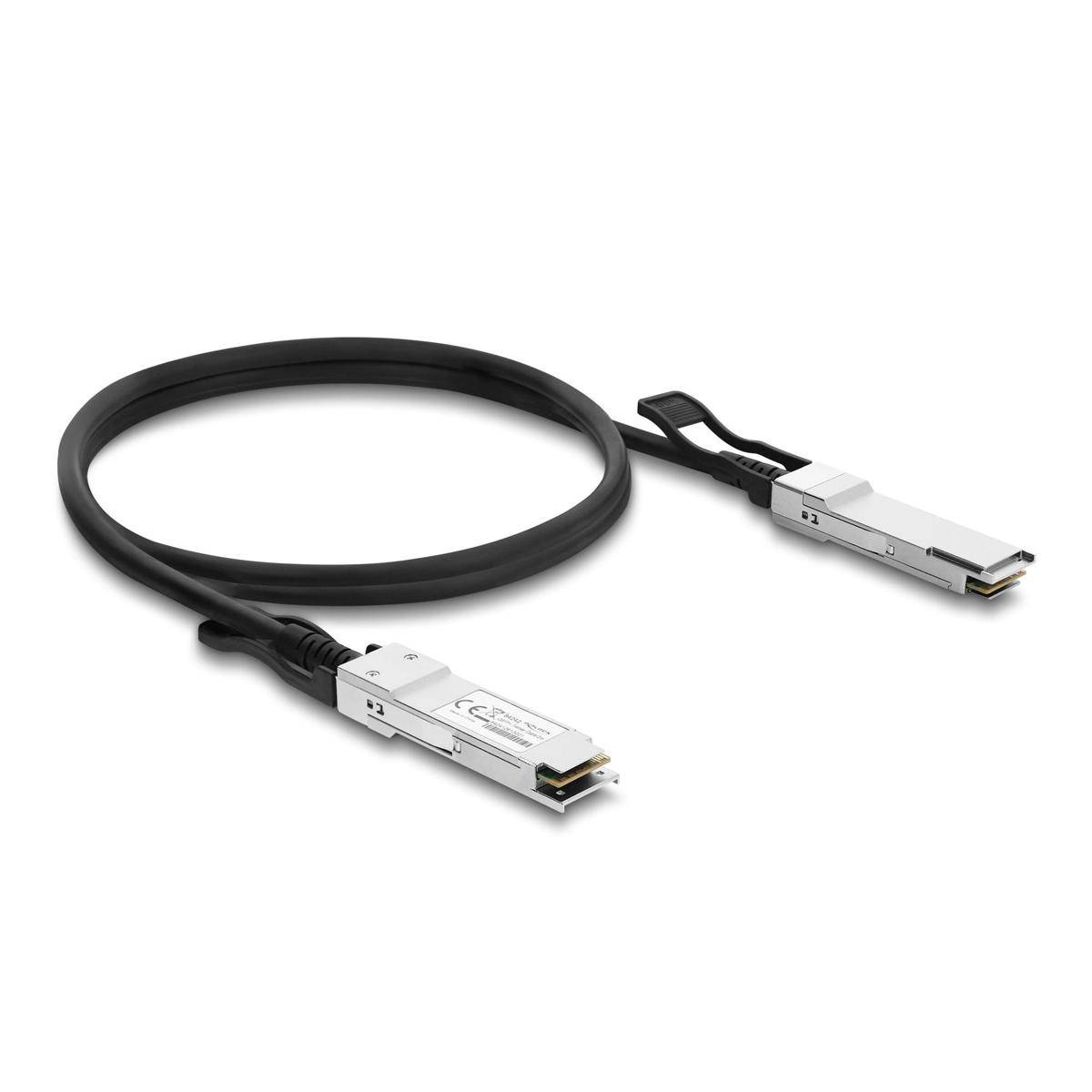Delock Twinax Kabel QSFP+ Stecker zu QSFP+ Stecker 40 Gbps 2 m