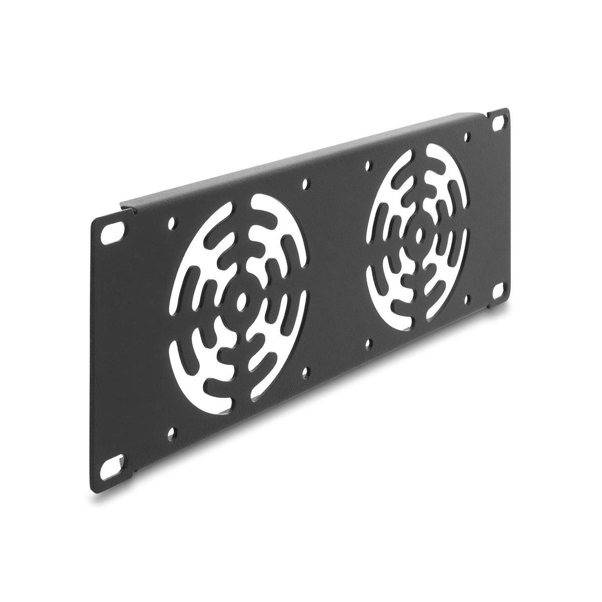 10″ 2HE Rackblende für 2 Lüfter 80x80 mm...