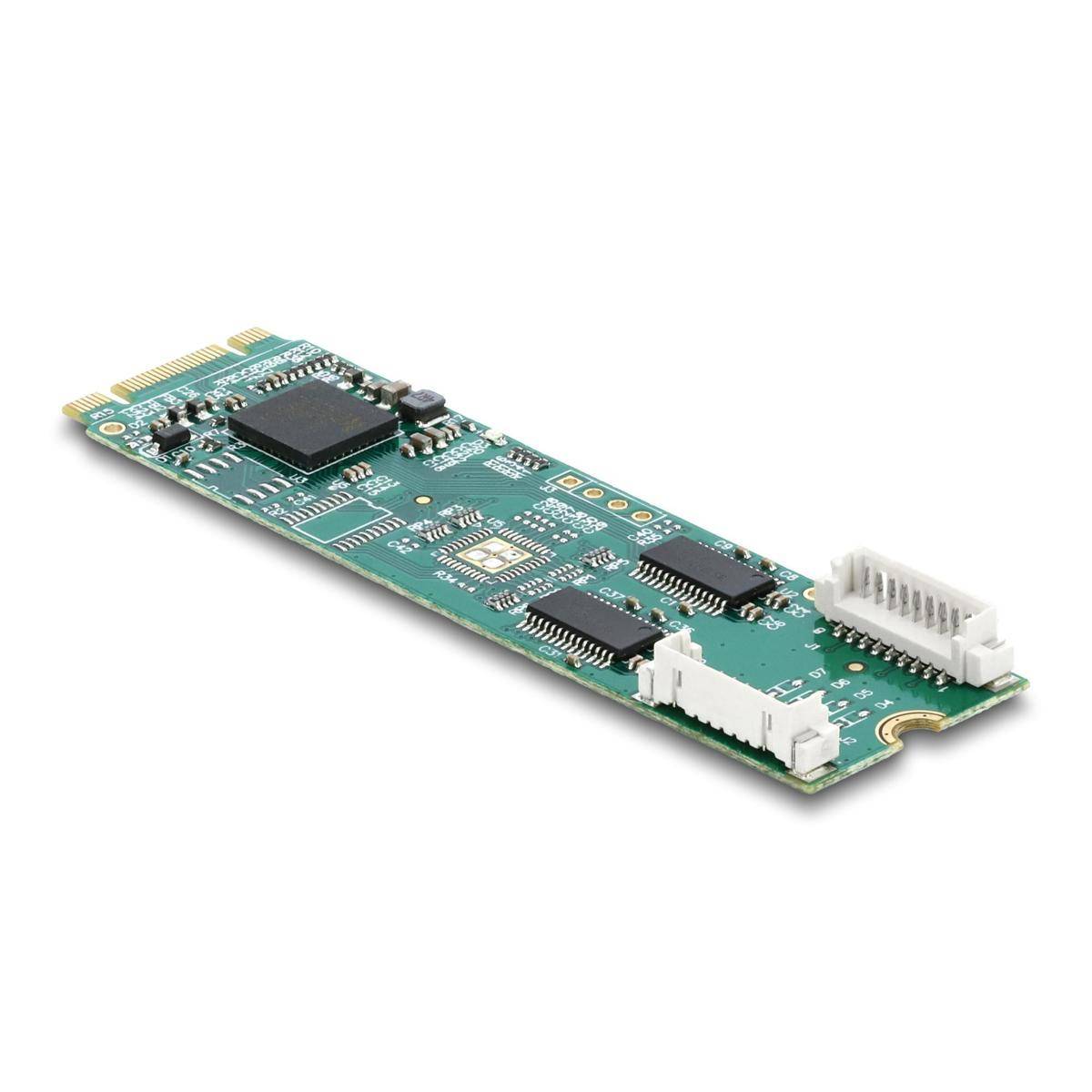 Delock M.2 Karte zu 2 x Seriell RS-232 DB9 mit Standard und Low Profile Controller