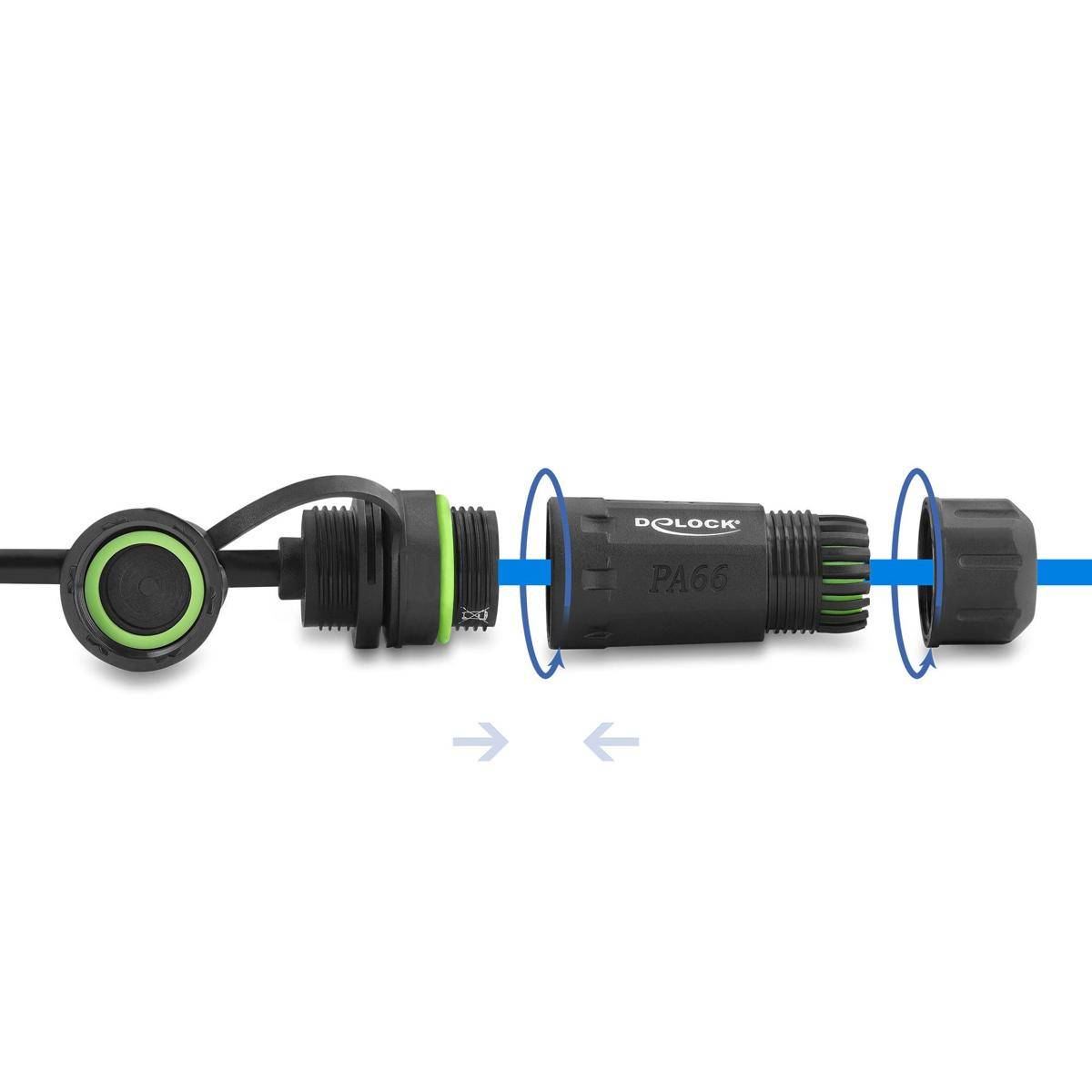 DELOCK Kabel RJ45 Stecker zu Buchse Netzwerk &amp; Smart Home Netzwerk-Zubehör Netzwerk- und DAC-Kabel