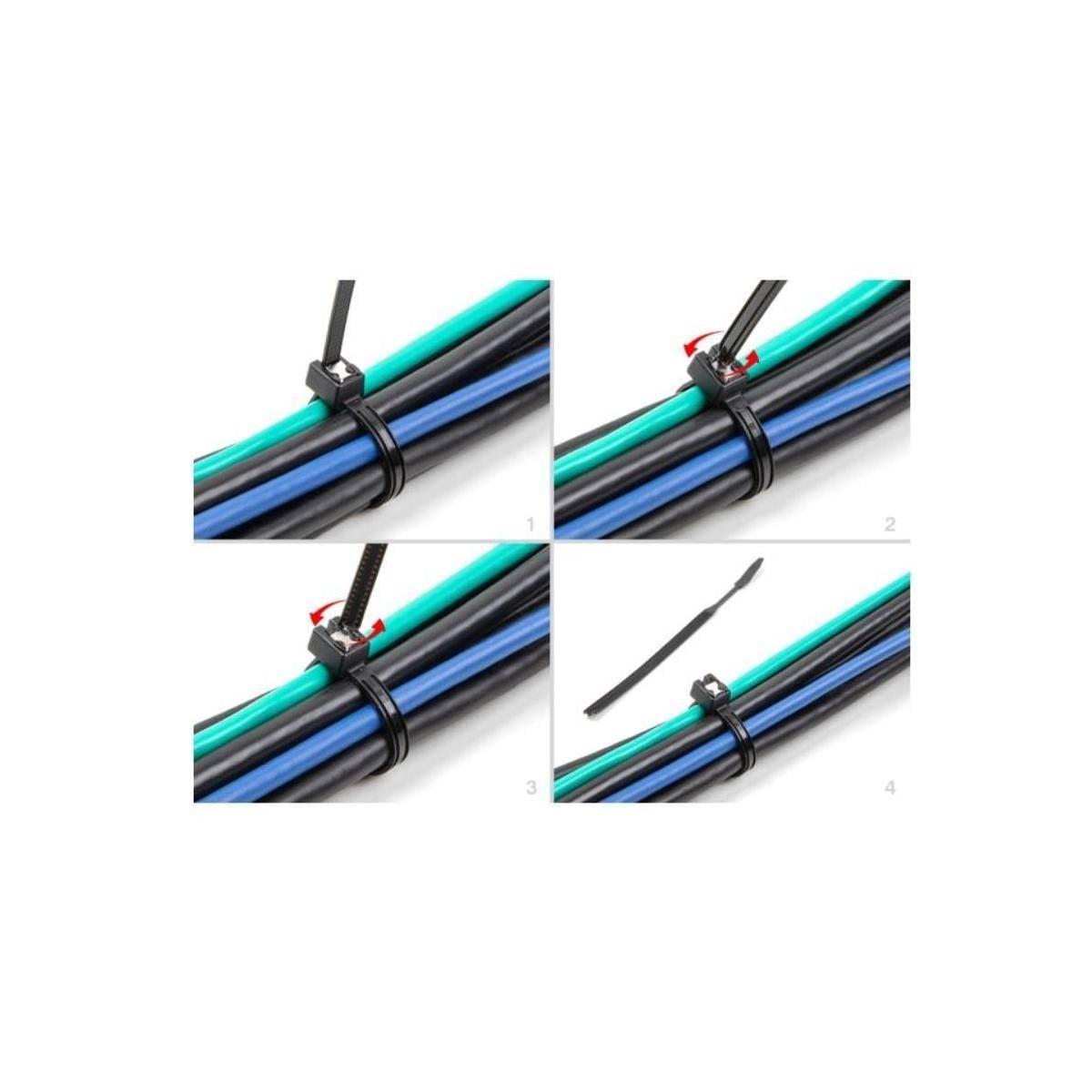Kabelbinder selbstschneidend 200x4,8mm...