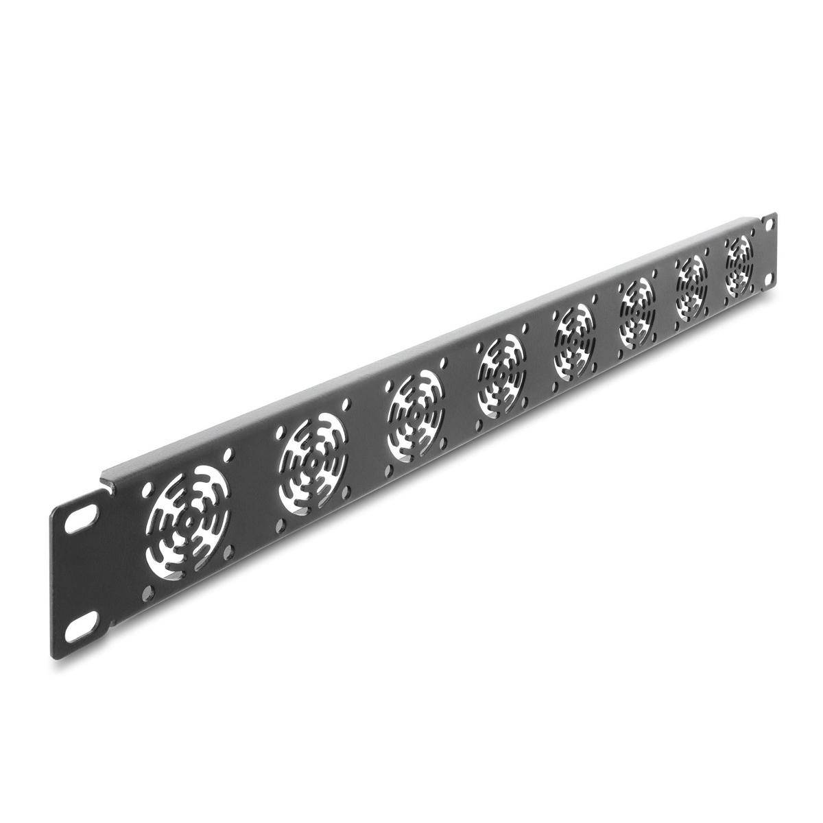 DELOCK 19" Rackblende für 8 Lüfter 40 x 40mm 1 HE dunkelgrau