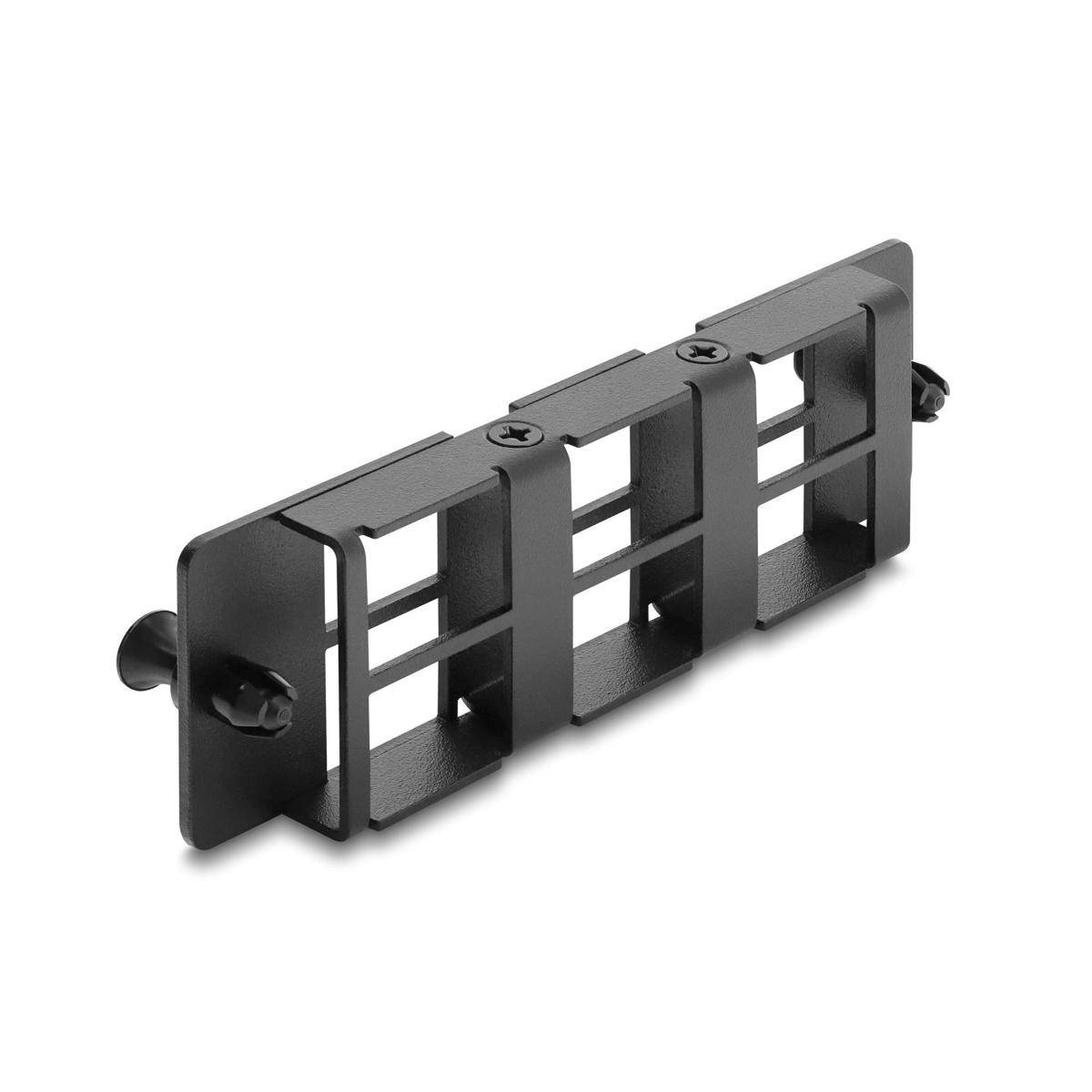 DELOCK Adapter Panel für Keystone Module 6 Port schwarz