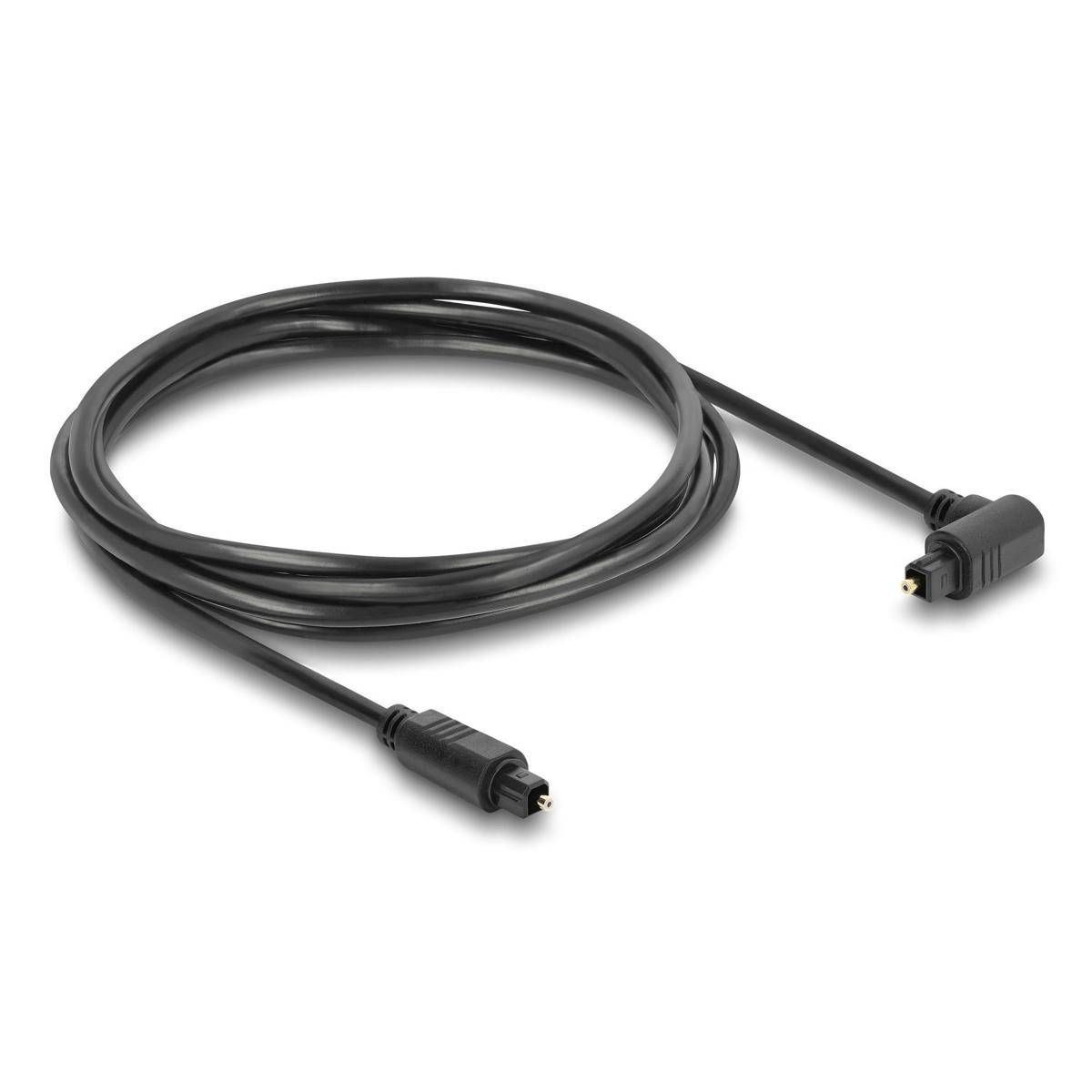 DELOCK Toslink Kabel St 90° gew/St gerade 4mm Durchm. 1,5m