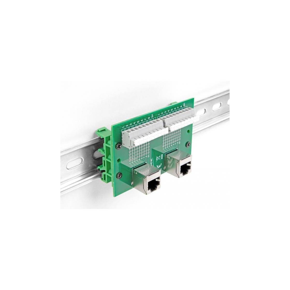 RJ45 Adapter 2xBuchse zu 2xTerminalblock...