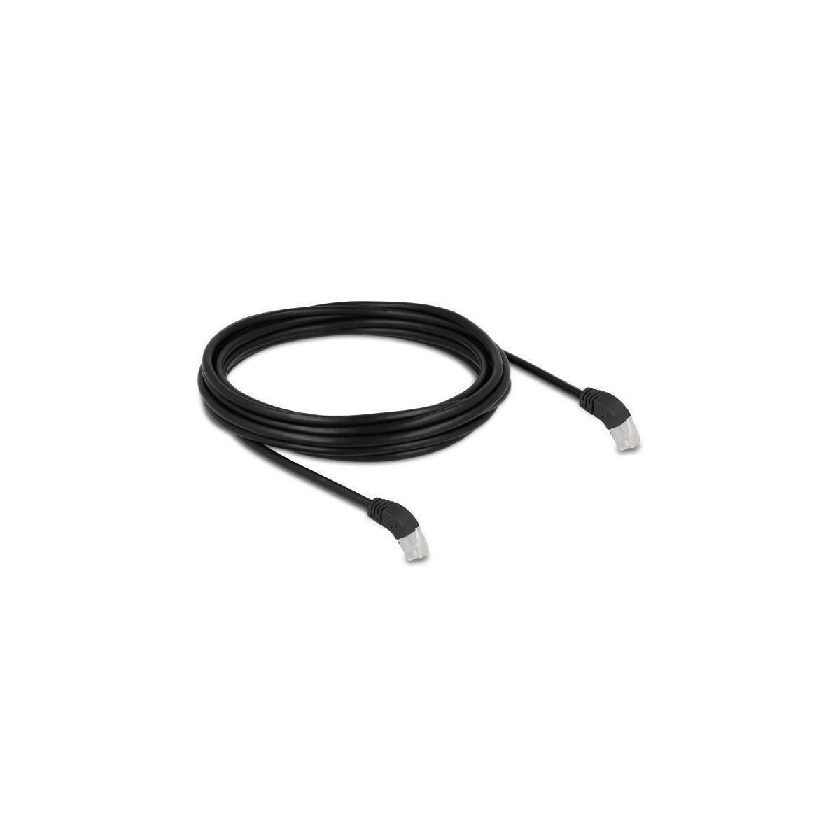 Delock Patch-Kabel - RJ-45 (M) gewinkelt zu RJ-45 (M) - gewinkelt - 5 m - 6 mm -