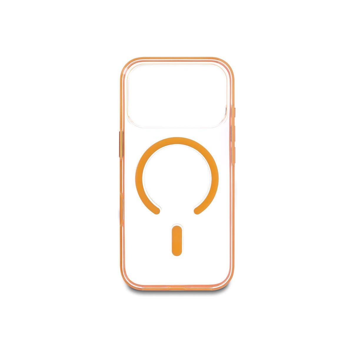 Delock Schutzhülle für iPhone 17 Pro kompatibel mit MagSafe transparent-orange