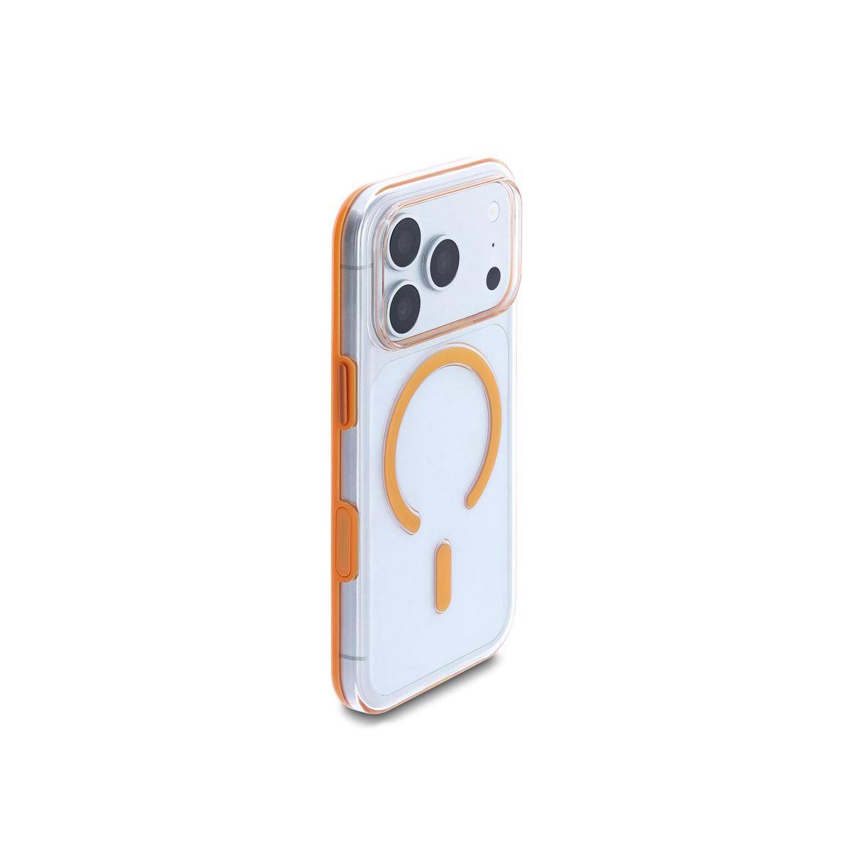 Delock Schutzhülle für iPhone 17 Pro kompatibel mit MagSafe transparent-orange