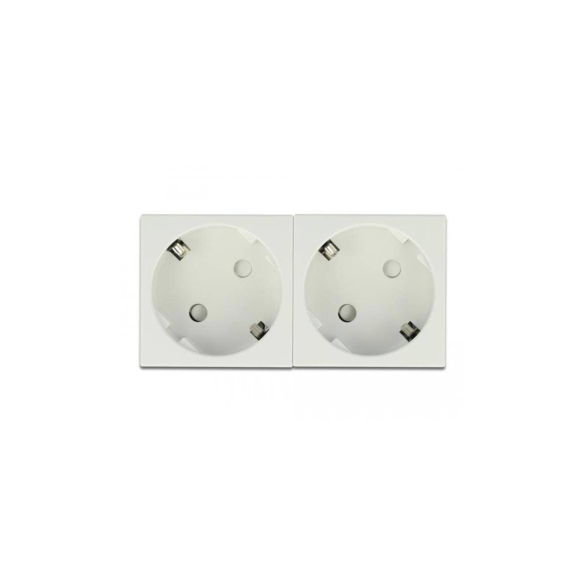 Delock Easy 45 Schutzkontakt-Steckdose 2-fach 45°-Anordnung x mm