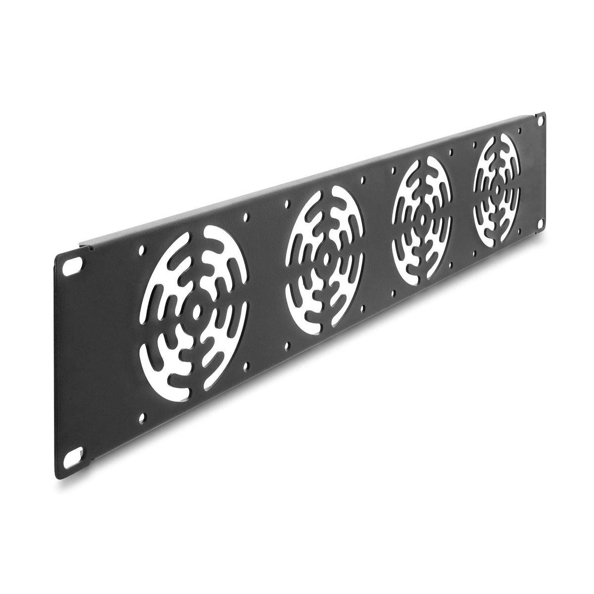 19" 2HE Rackblende für 4x 80mm Lüfter,...