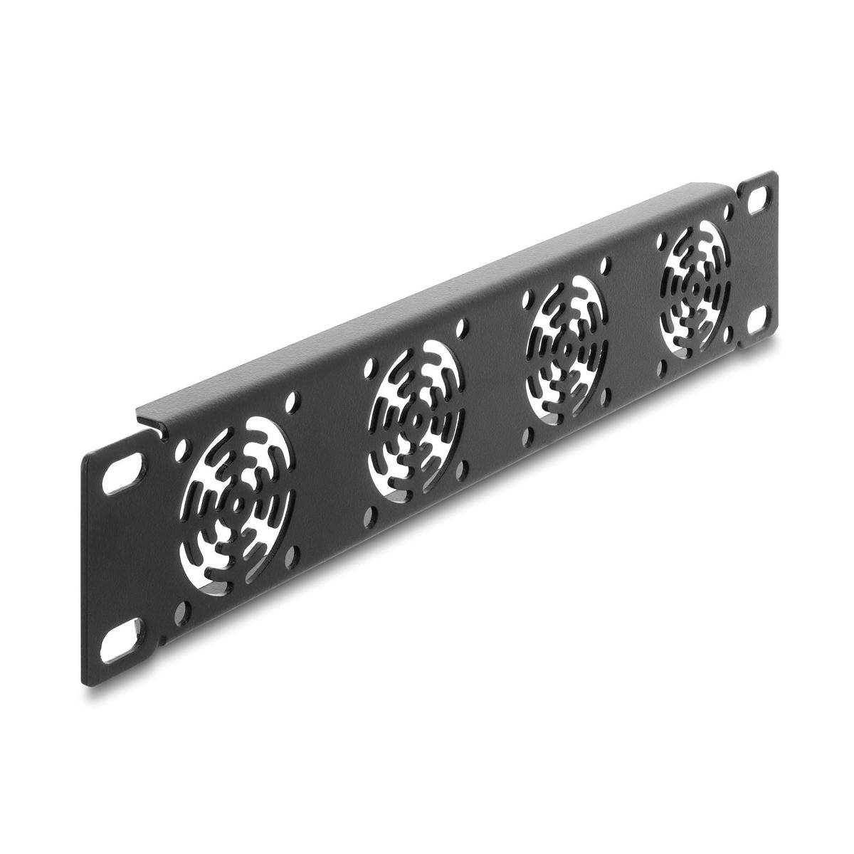 10″ 1HE Rackblende für 4 Lüfter 40x40 mm,...