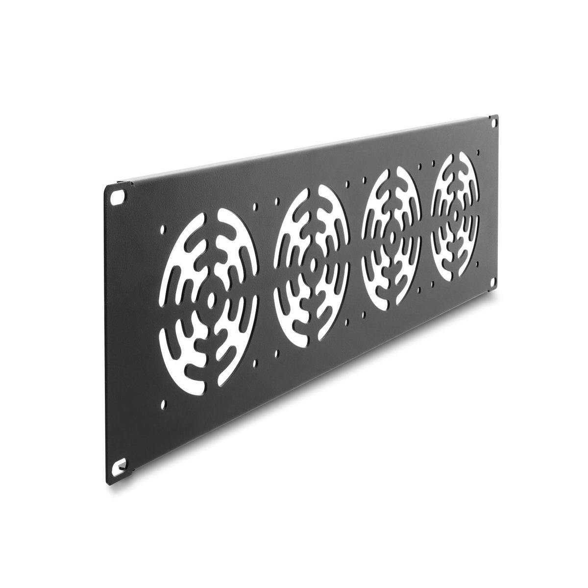 19″ 3HE Rackblende für 4 Lüfter 92x92mm,...