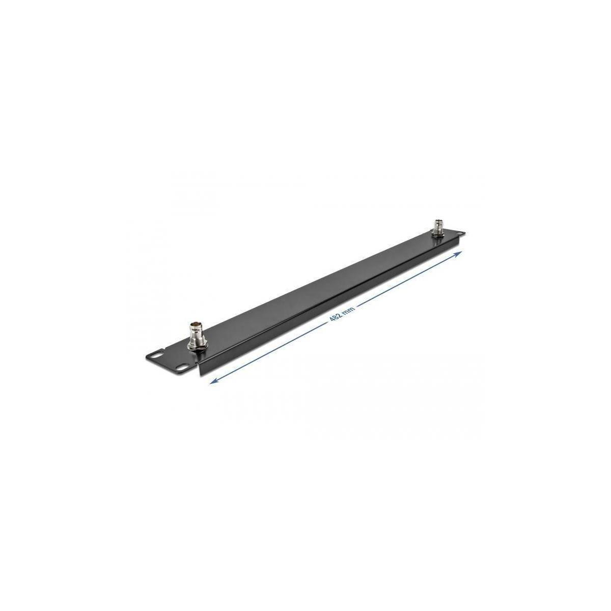 19" Panel mit 2 x BNC Buchse, 1HE,...